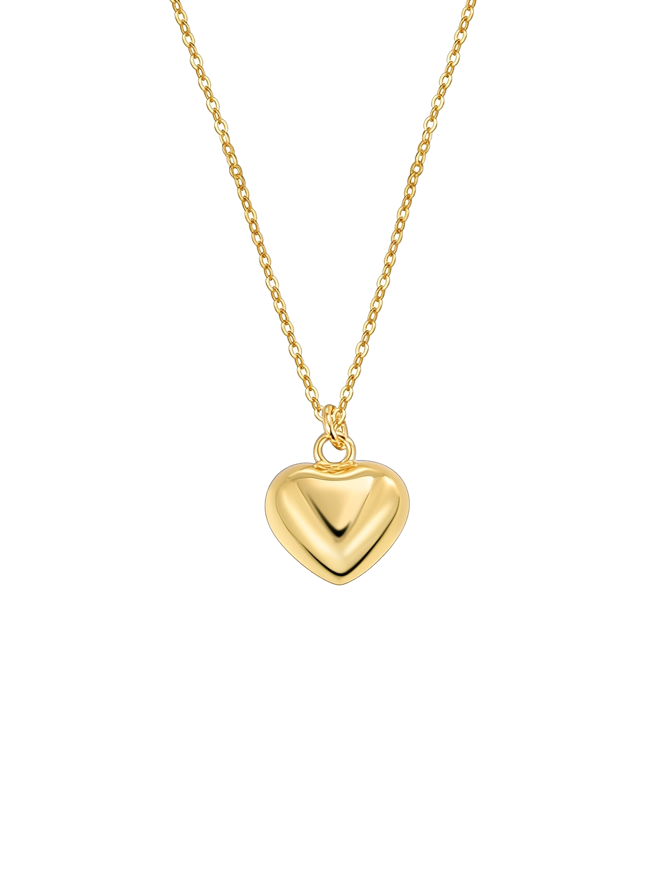 Minimalist 3D Heart Pendant Necklace