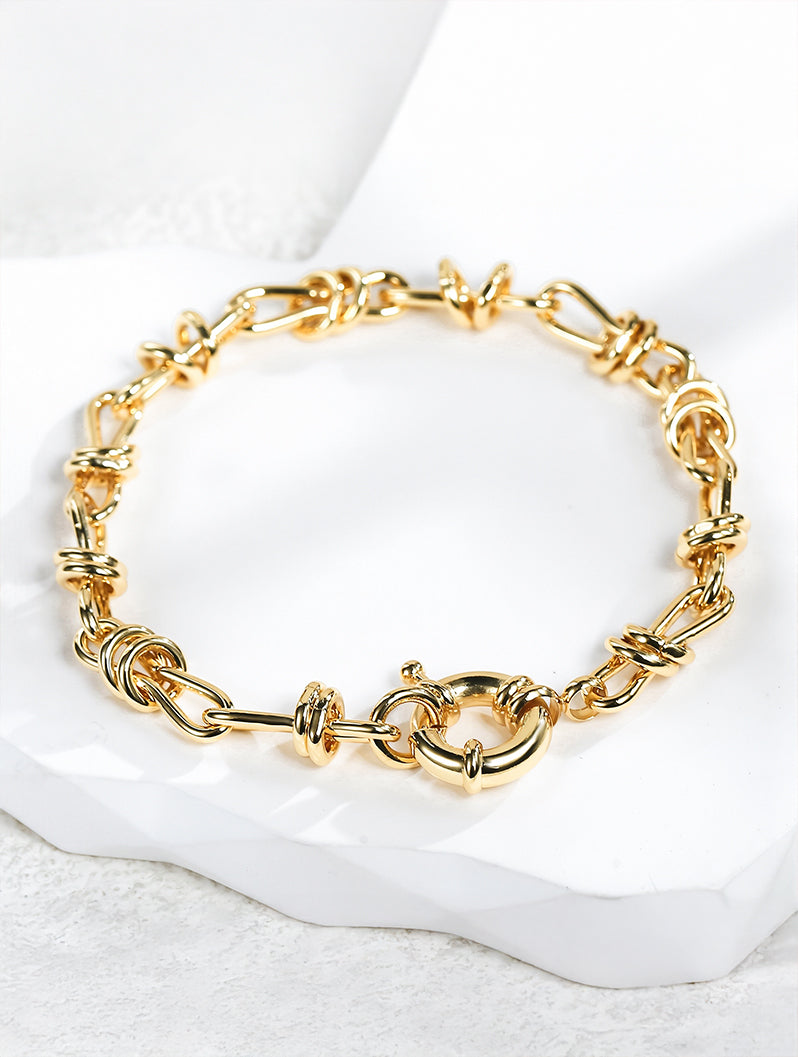 Bow & Rope Link Trendy Bracelet