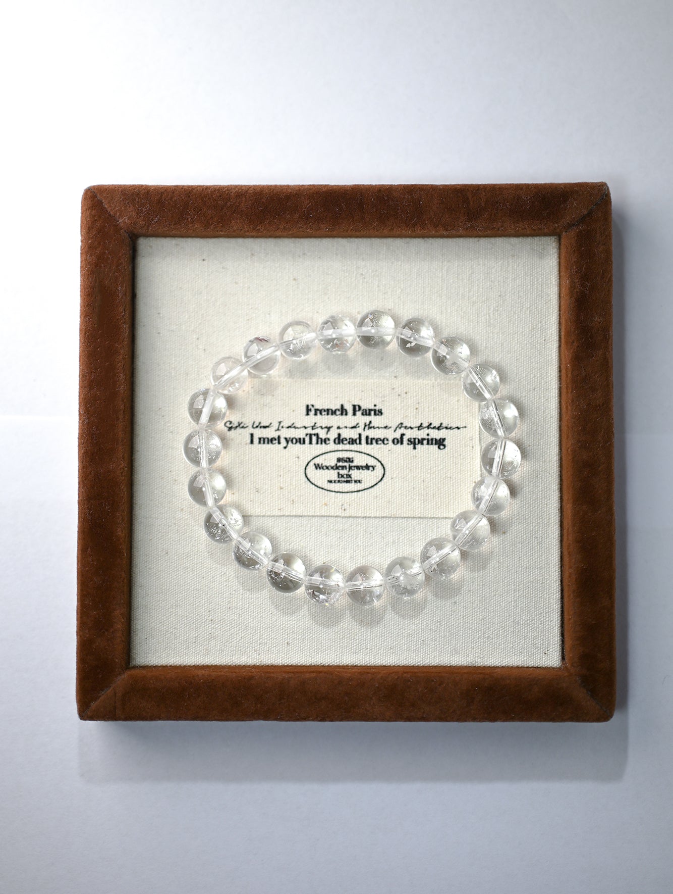 Natural White Crystal Beaded Bracelet