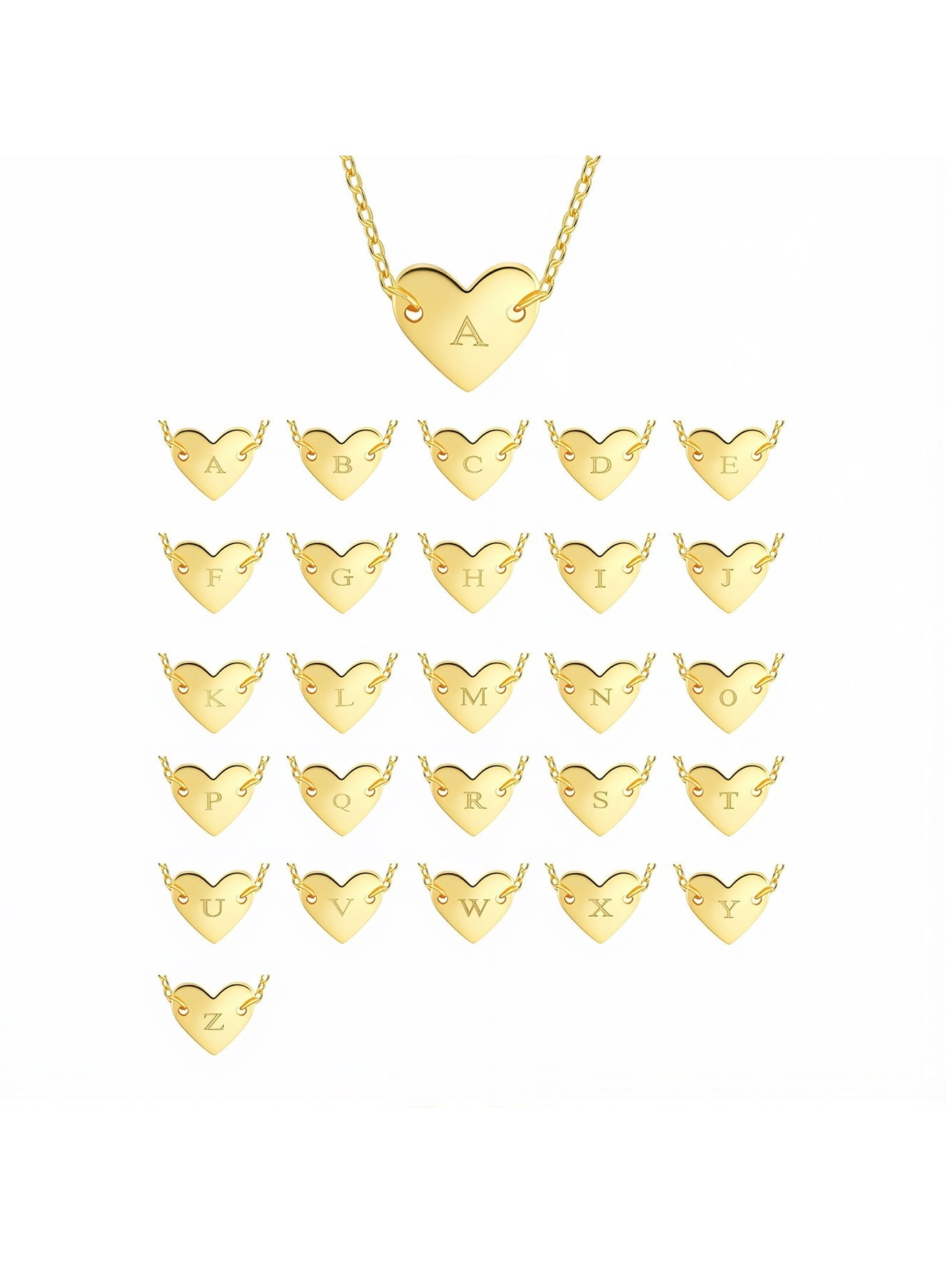 Alphabet Heart Necklace