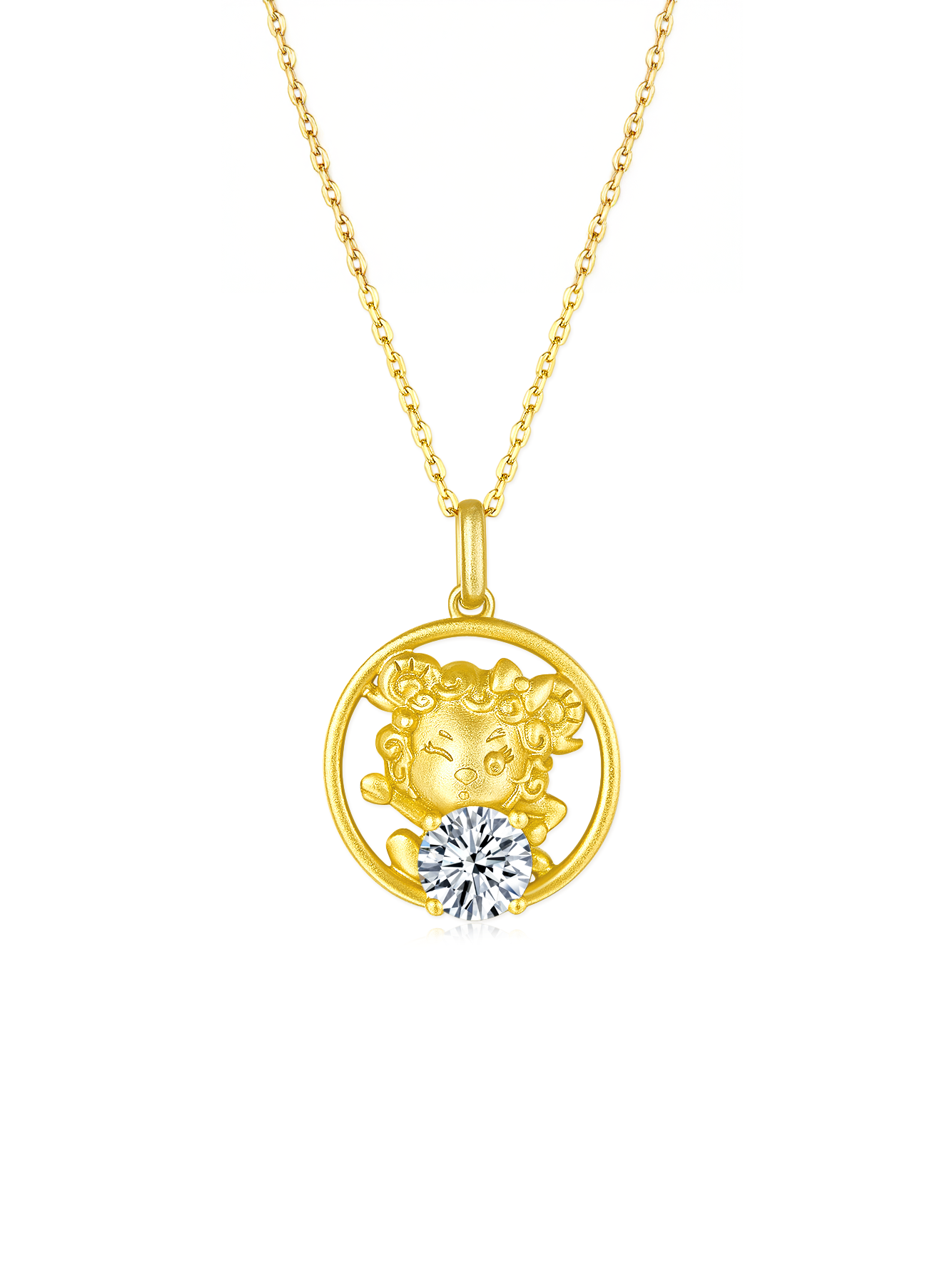 12 Chinese Zodiac Signs Prong Moissanite Necklace
