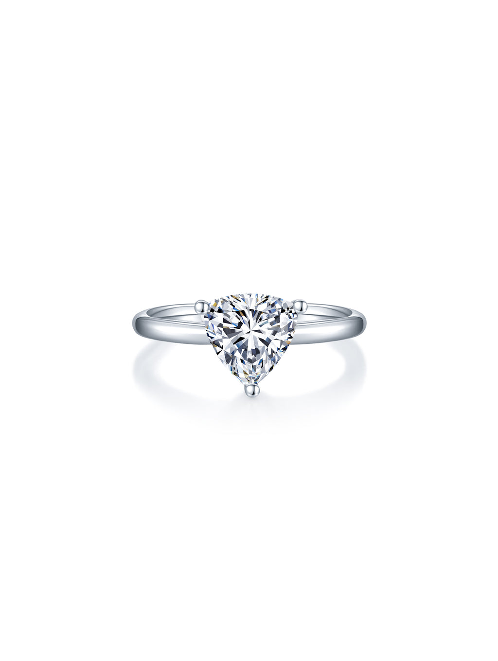 Classic Trillion Cut Moissanite Solitaire Ring