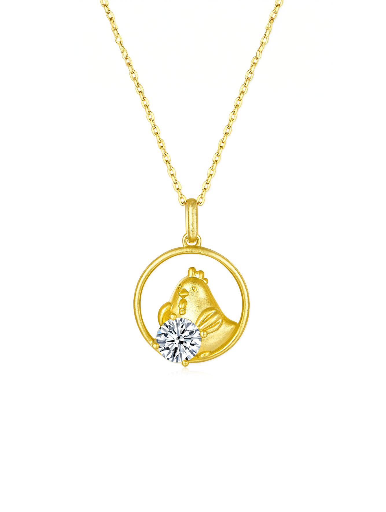12 Chinese Zodiac Signs Prong Moissanite Necklace