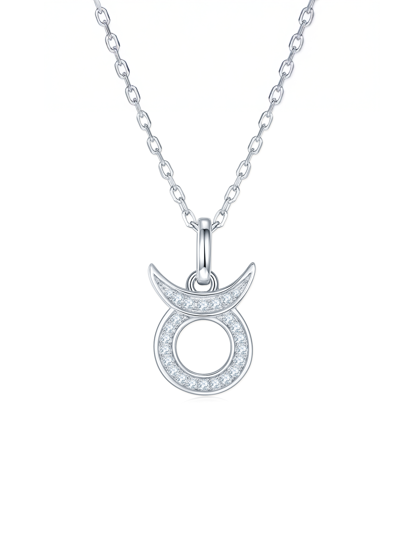 Moissanite Pavé Zodiac Necklace