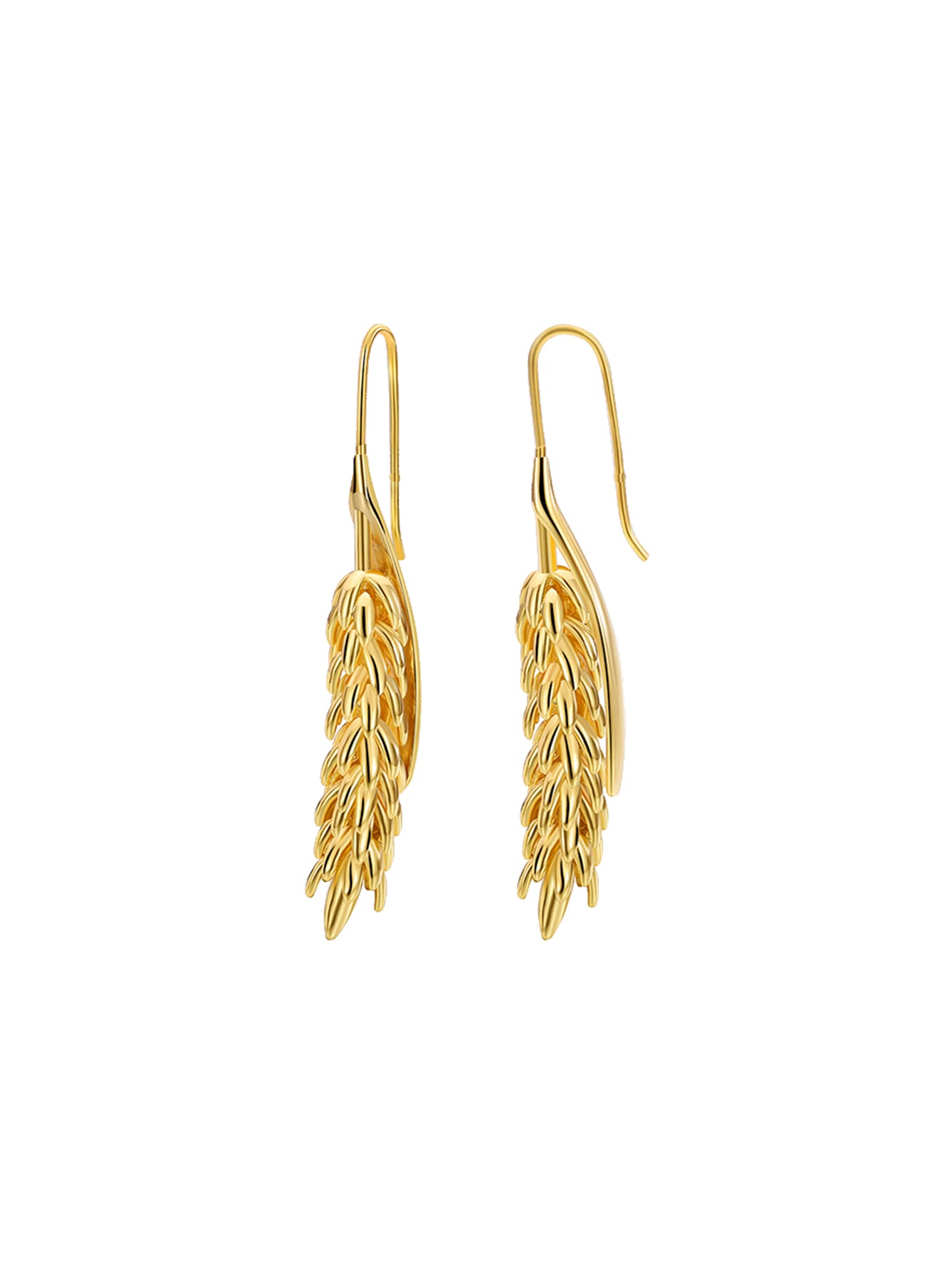 Wing Drop Earrings in 18K Gold Plated Copper