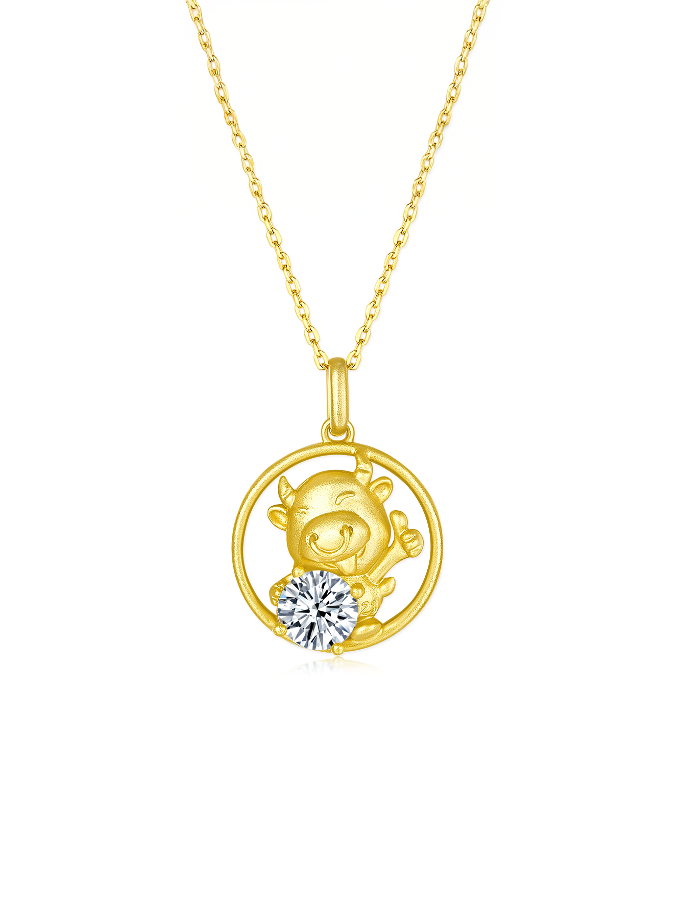 12 Chinese Zodiac Signs Prong Moissanite Necklace