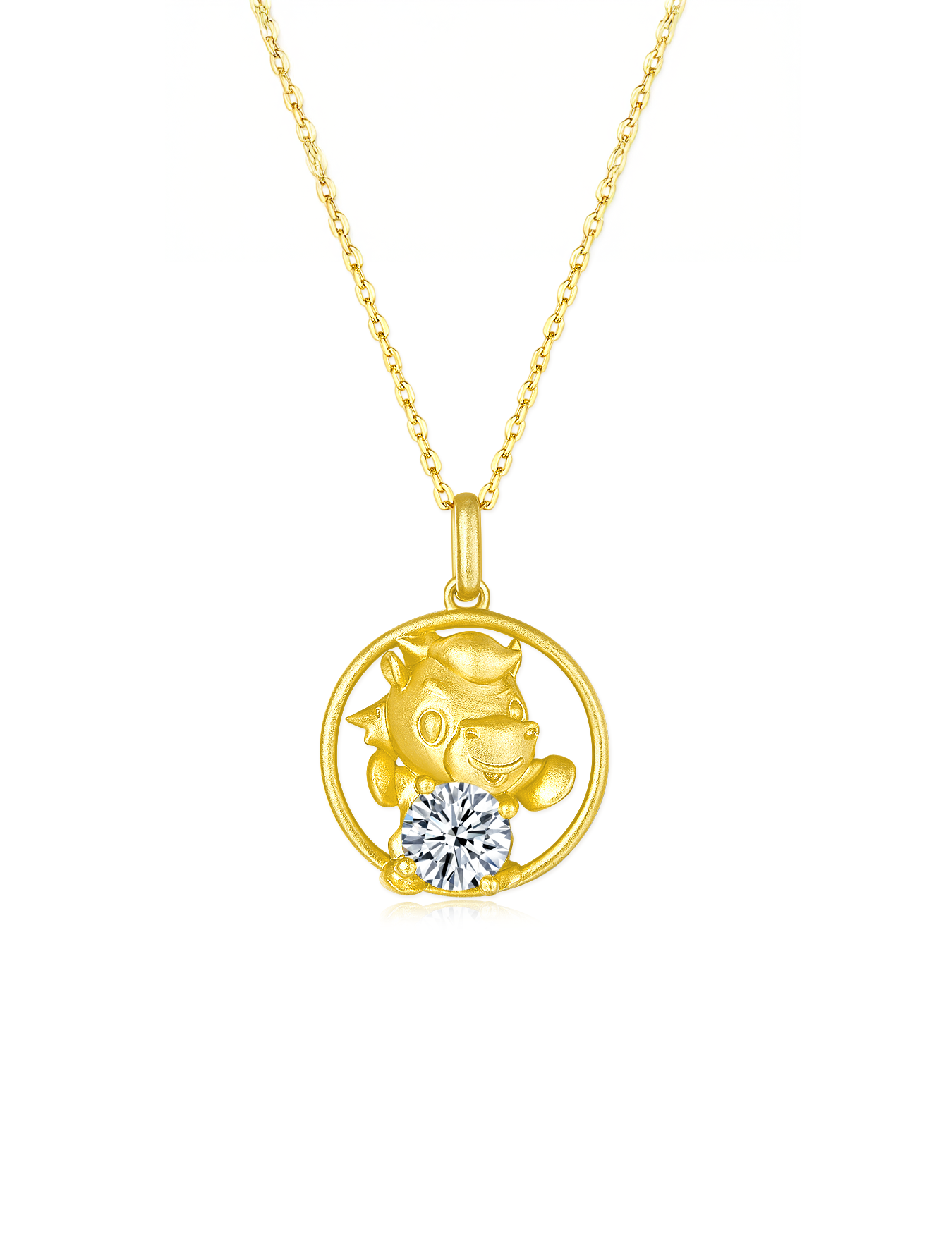 12 Chinese Zodiac Signs Prong Moissanite Necklace