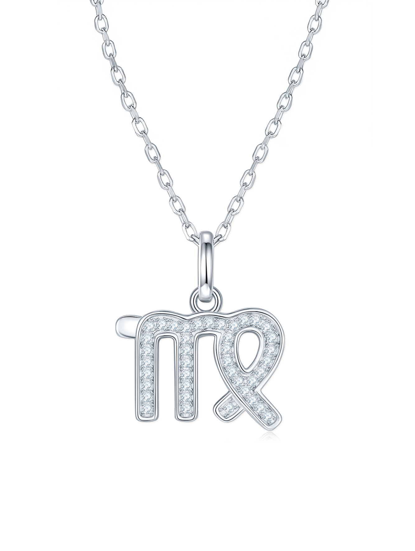 Moissanite Pavé Zodiac Necklace