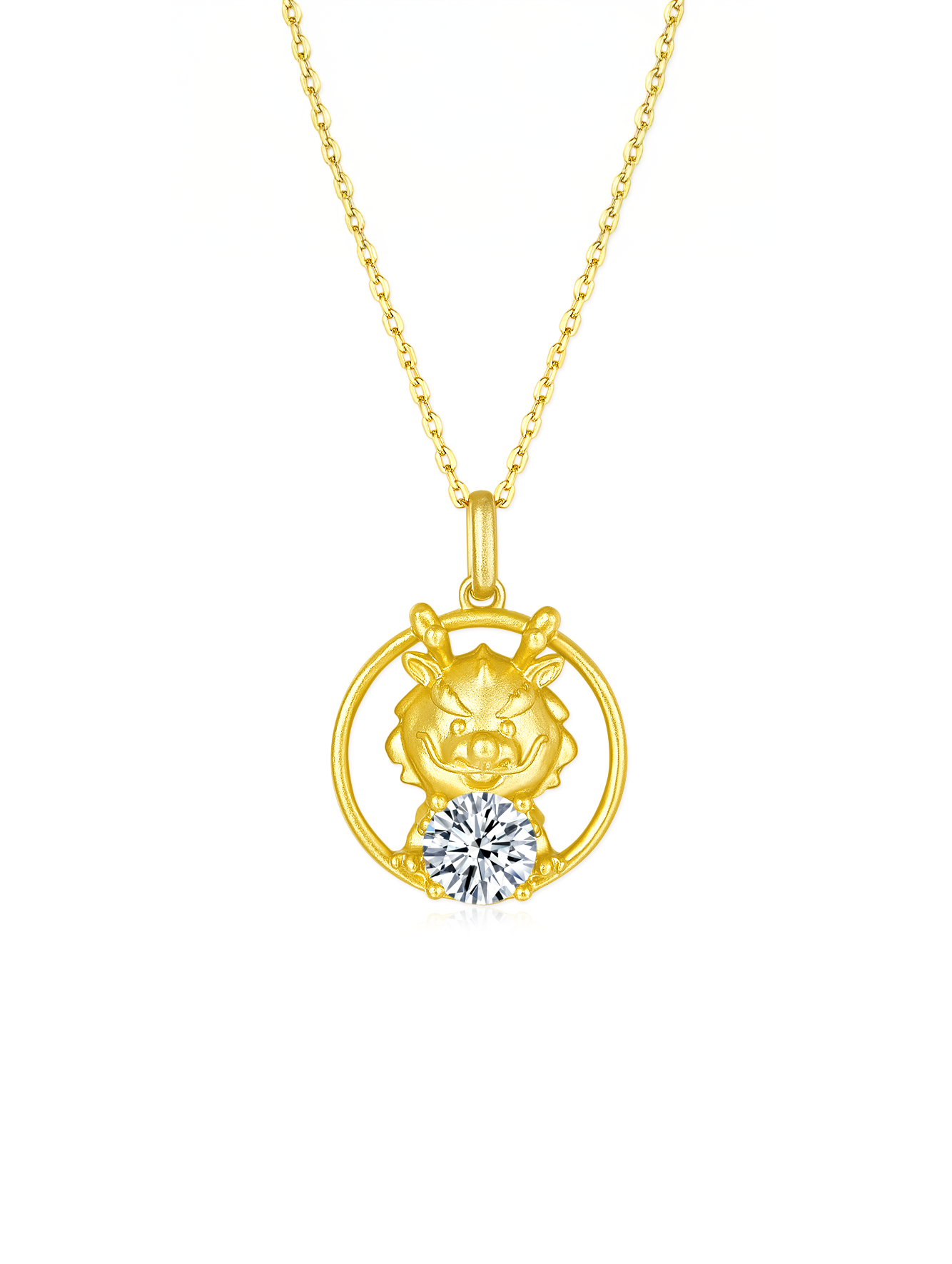 12 Chinese Zodiac Signs Prong Moissanite Necklace