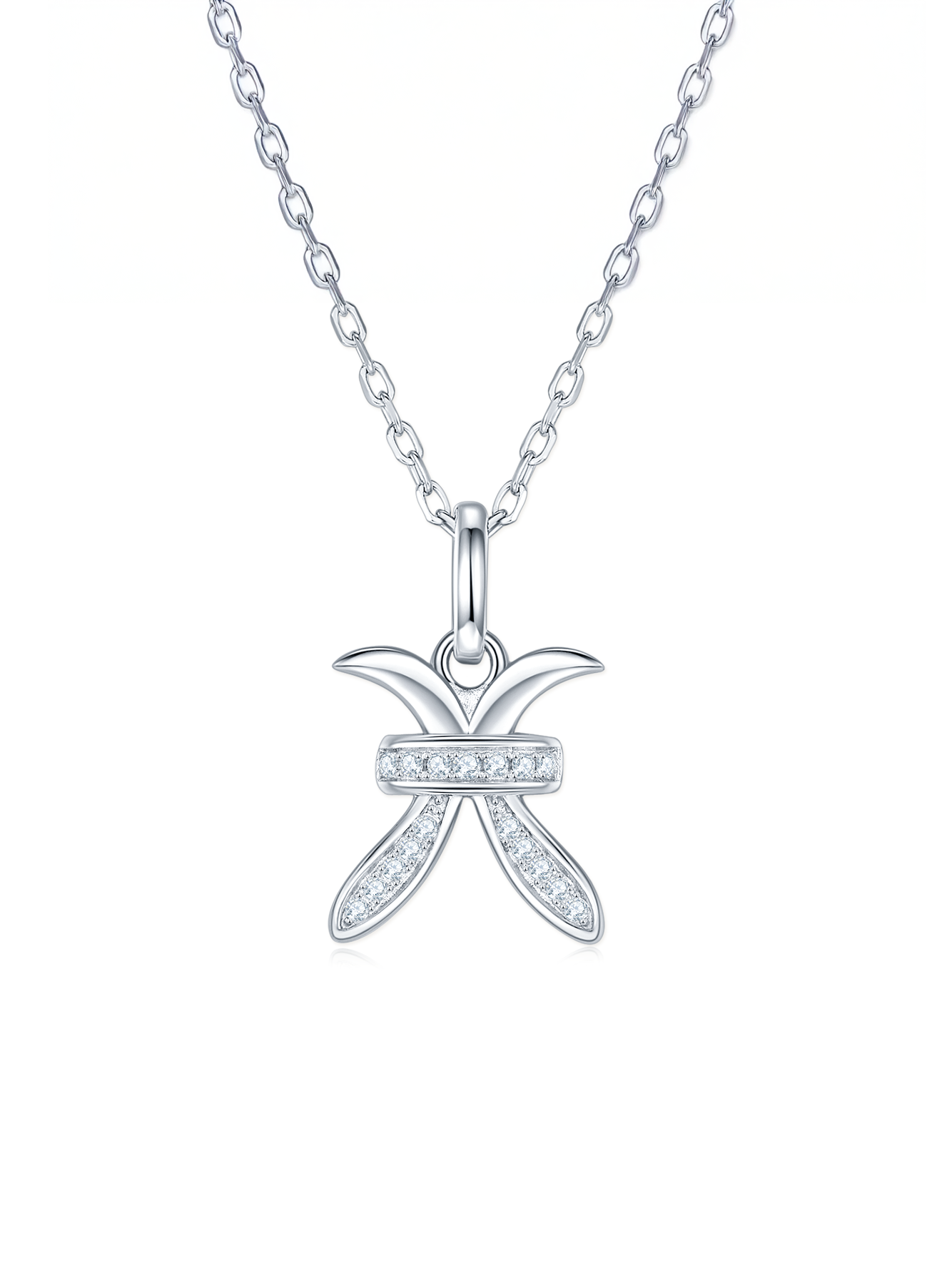 Moissanite Pavé Zodiac Necklace