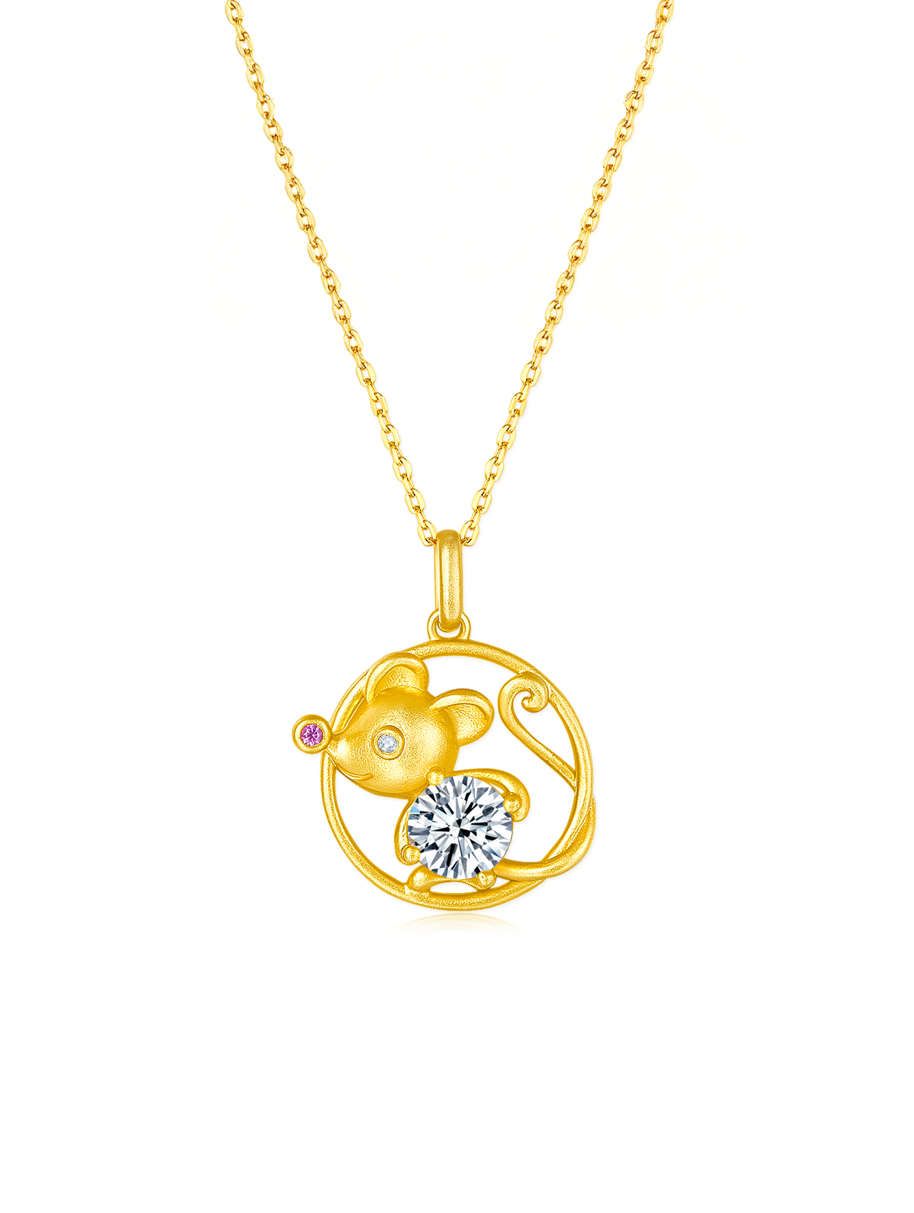 12 Chinese Zodiac Signs Prong Moissanite Necklace