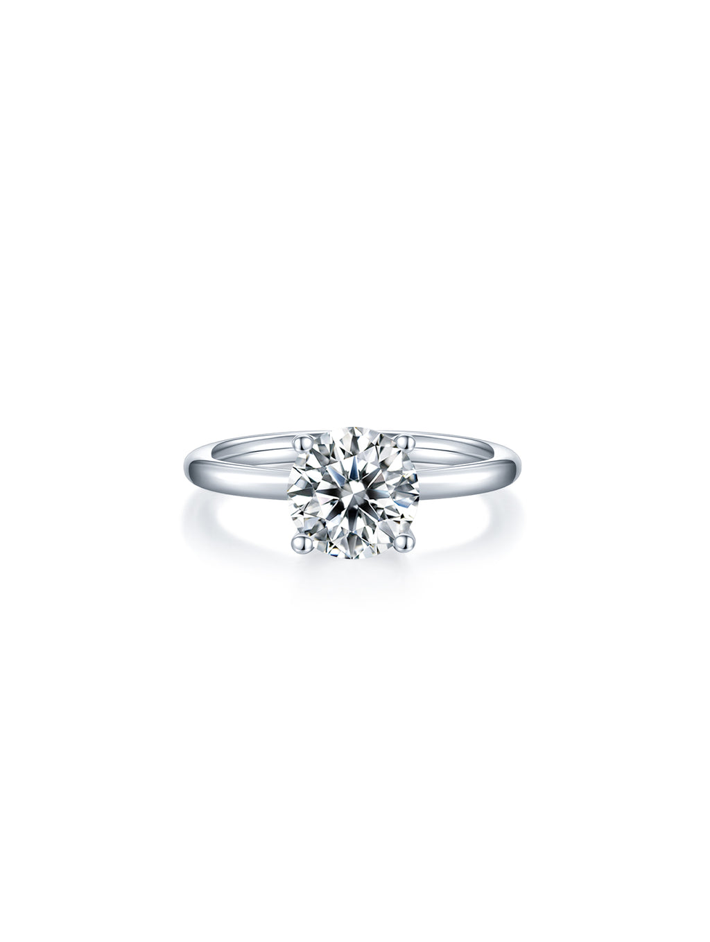 Classic Round Moissanite Solitaire Ring