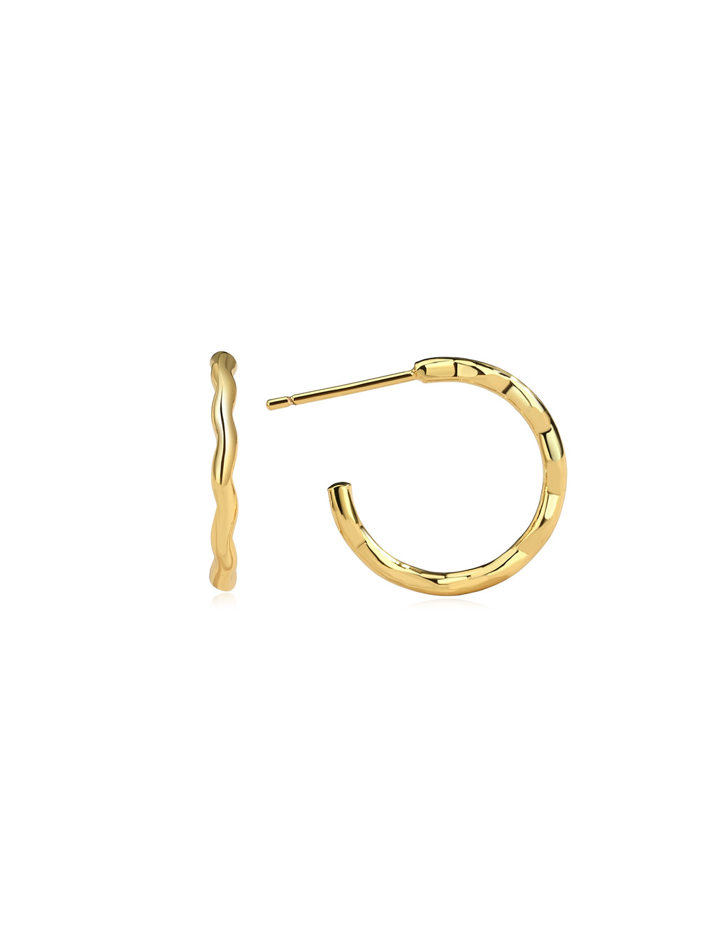 Minimalist Wavy Hoop Earrings