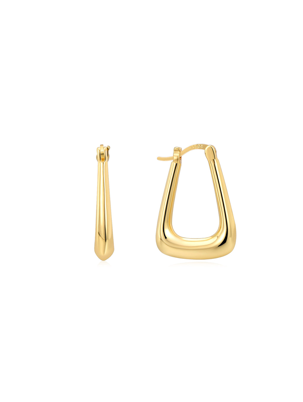 Bold Triangle Hoop Earrings