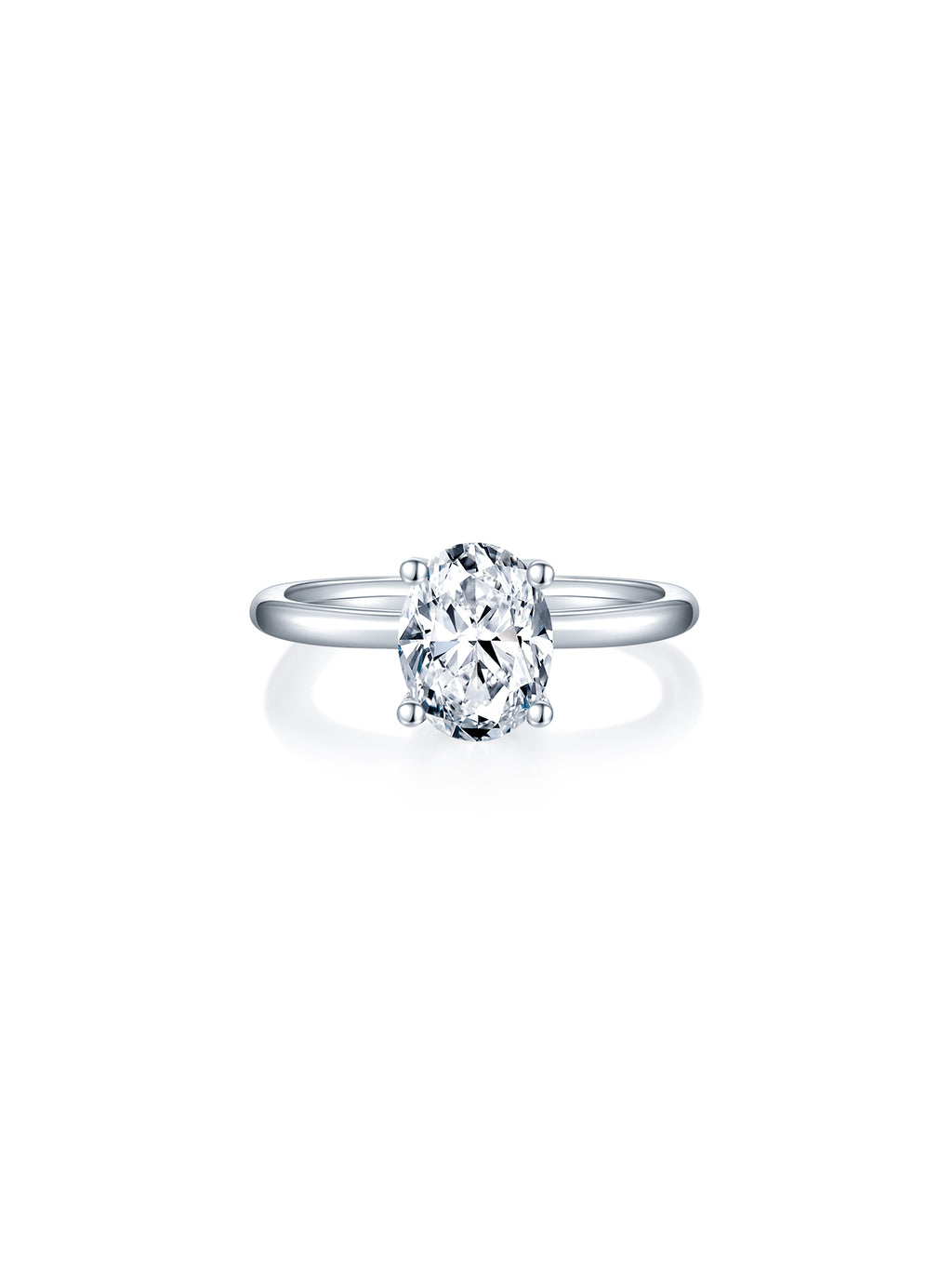 Classic Oval Moissanite Solitaire Ring