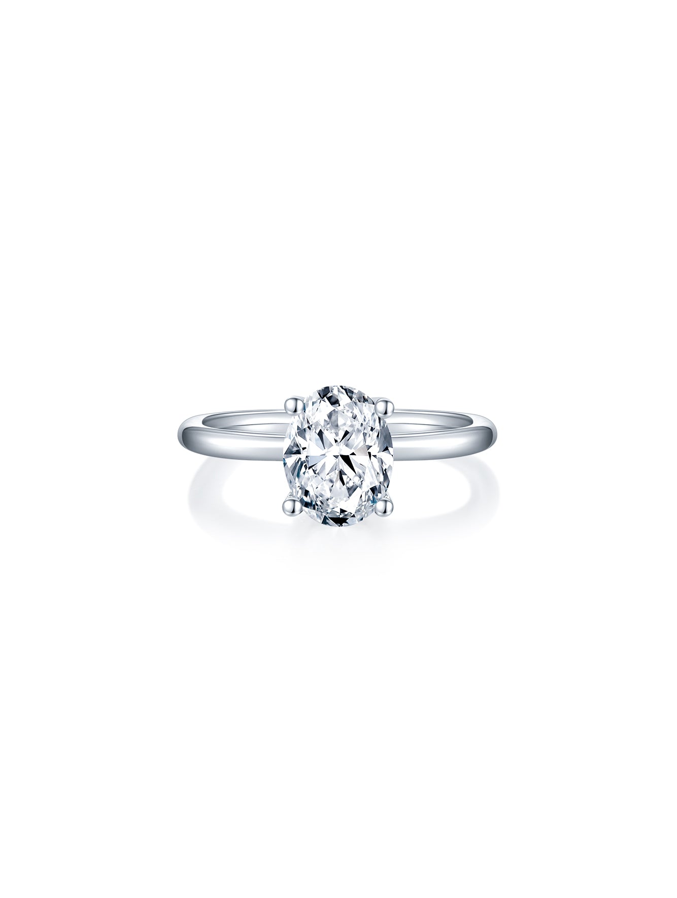 Classic Oval Moissanite Solitaire Ring
