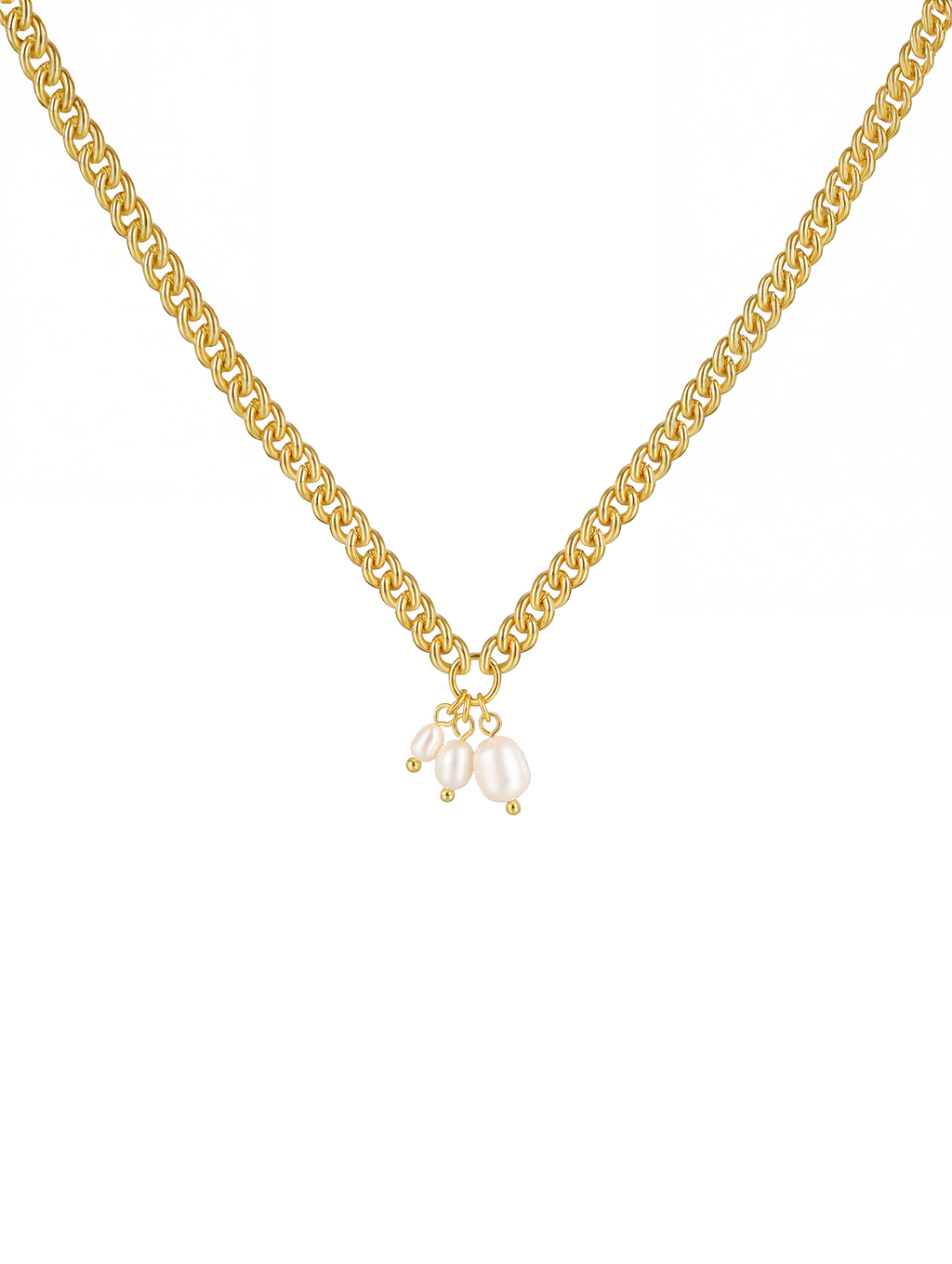 Bold Hip-Hop Style Thick Chain Beaded Pendant Necklace