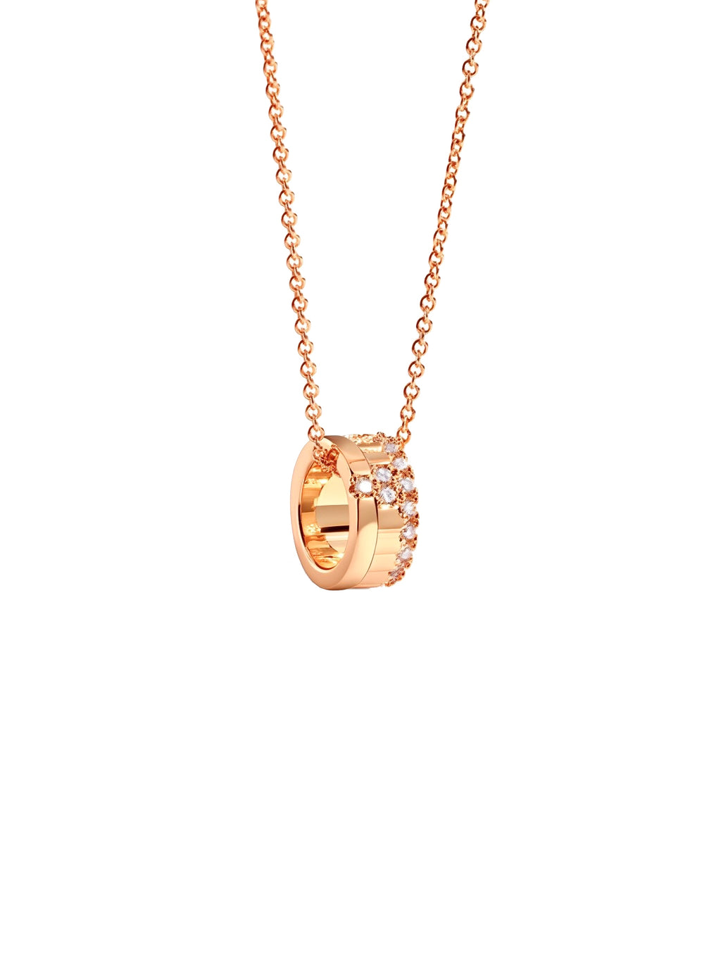 Simple Line-Dot Brass Cubic Zirconia Necklace