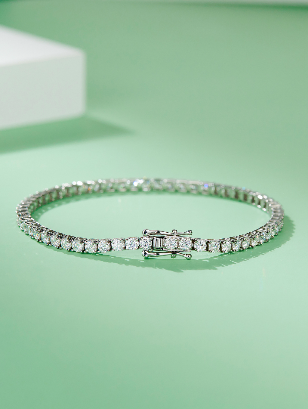 3mm Classic Four Prong Moissanite Tennis Bracelet
