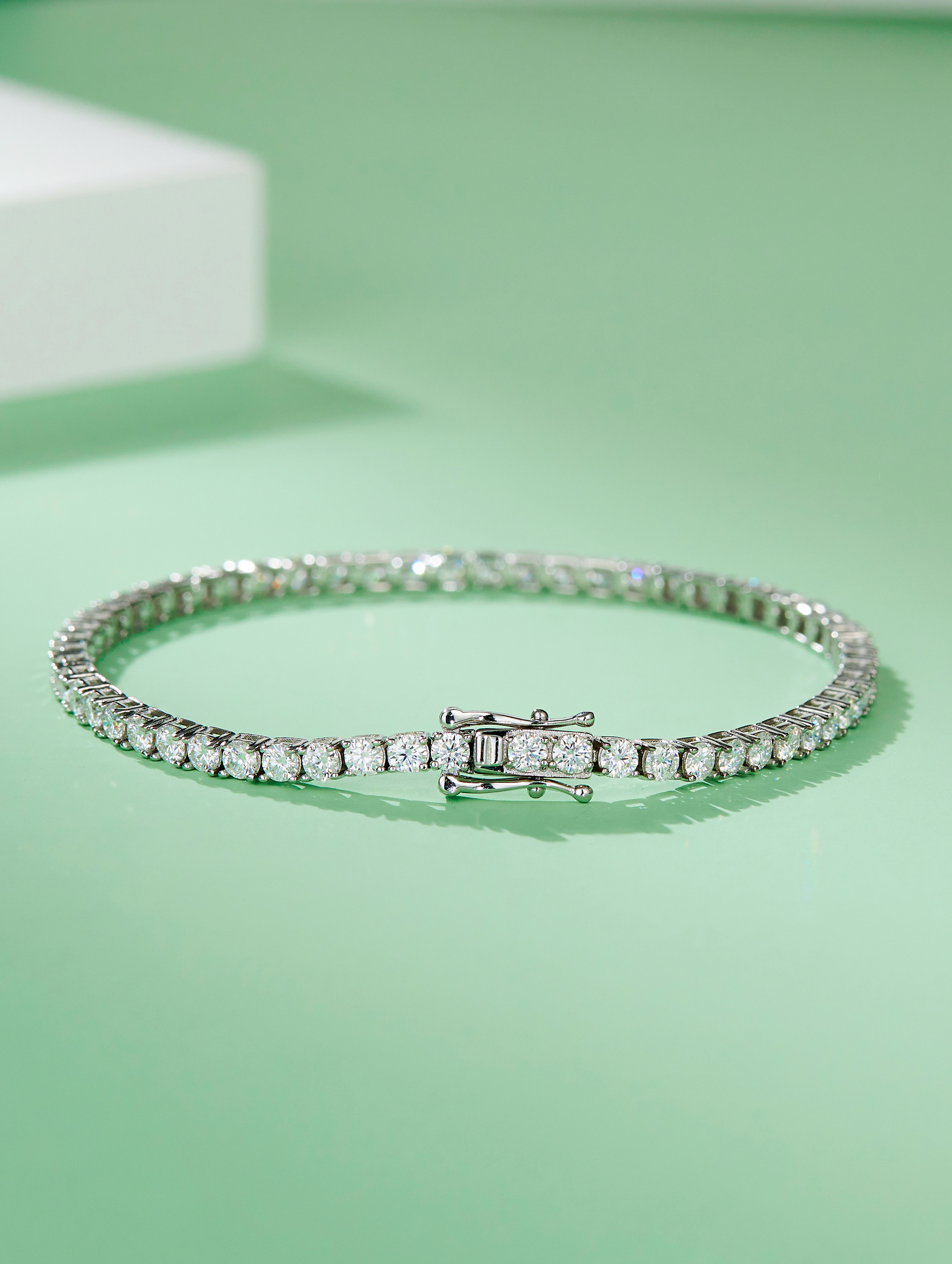 3mm Classic Four Prong Moissanite Tennis Bracelet