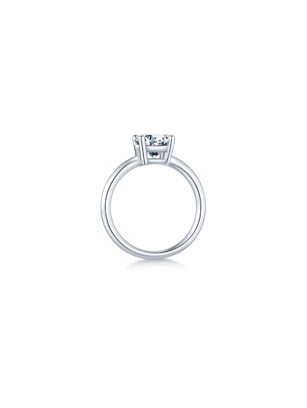 Classic Round Moissanite Solitaire Ring