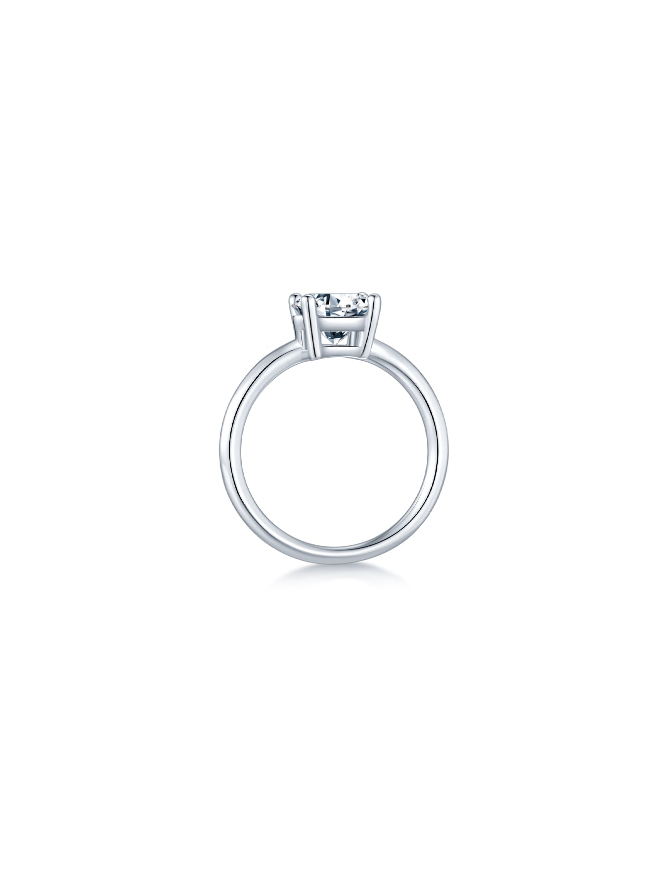 Classic Round Moissanite Solitaire Ring