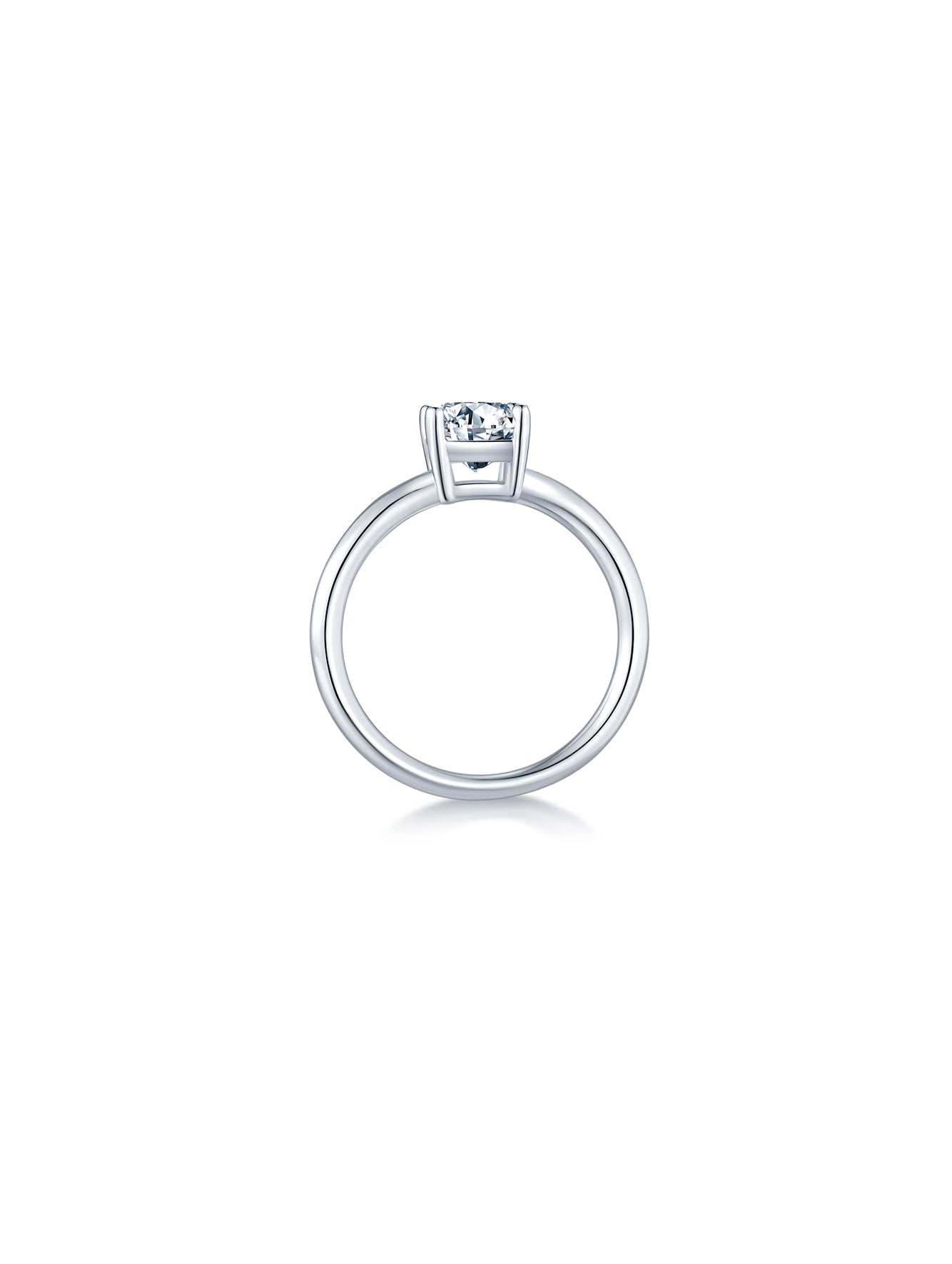 Classic Emerald-Cut Moissanite Solitaire Ring