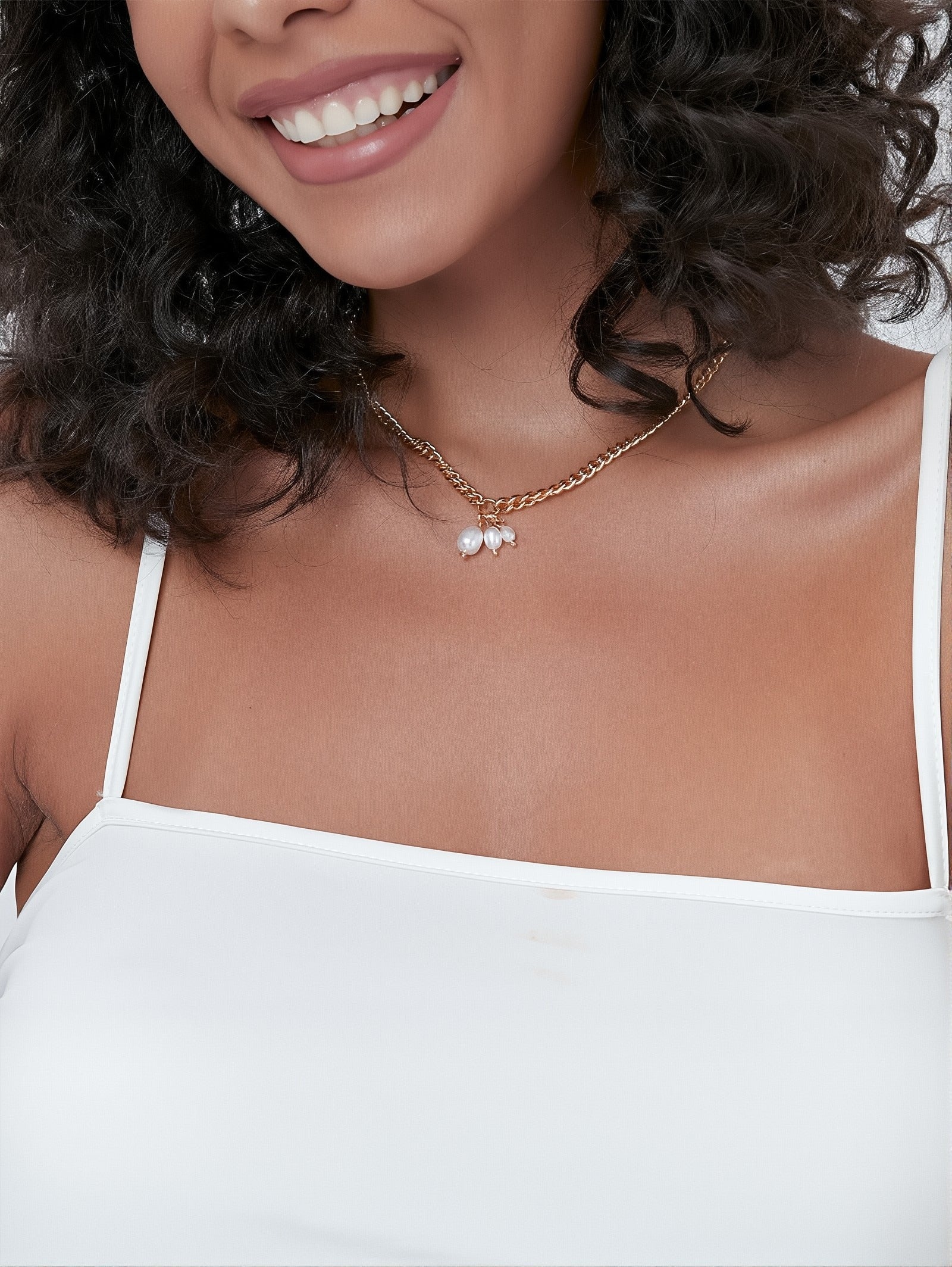 Bold Hip-Hop Style Thick Chain Beaded Pendant Necklace
