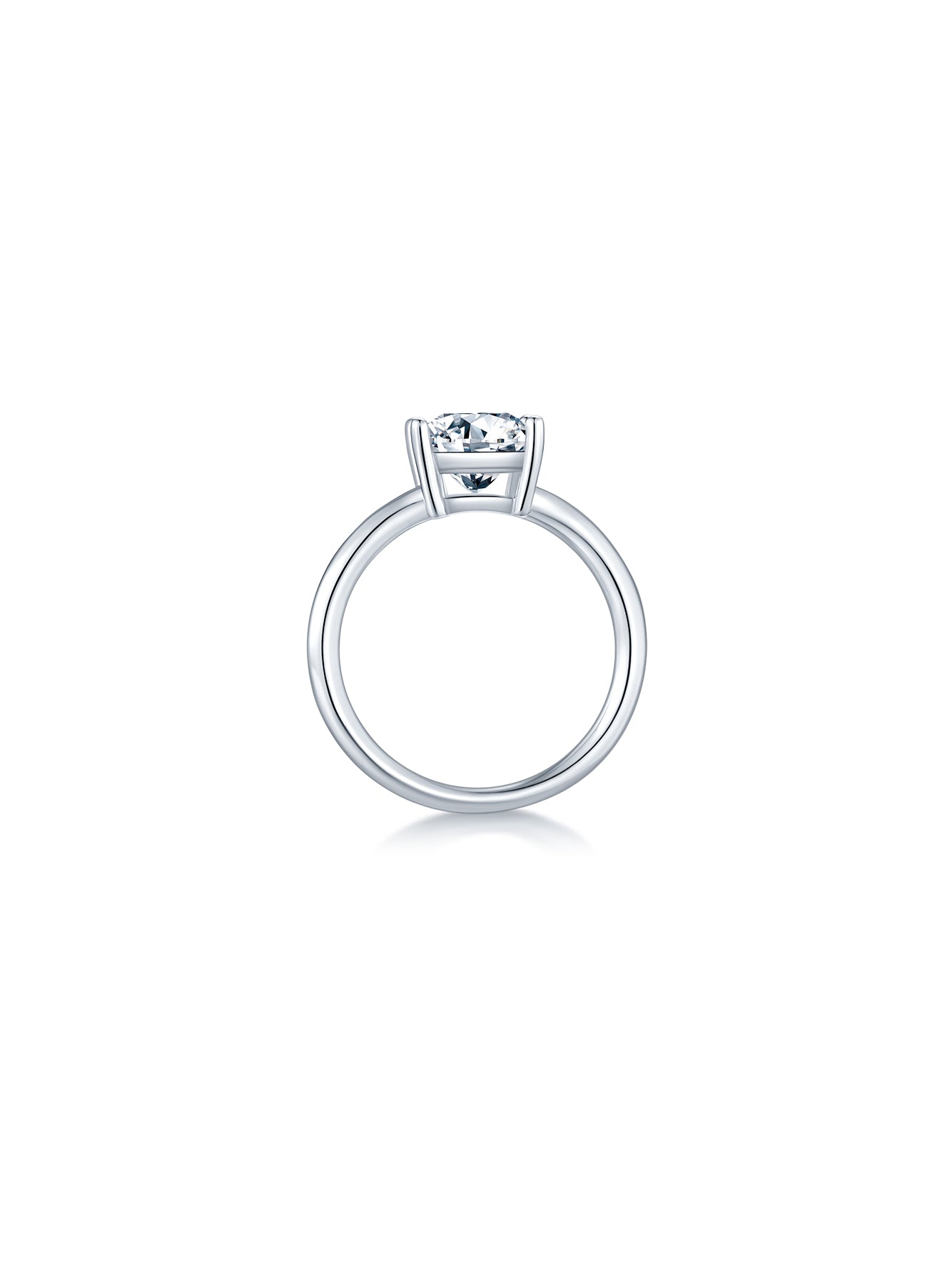 Classic Princess Cut Moissanite Solitaire Ring