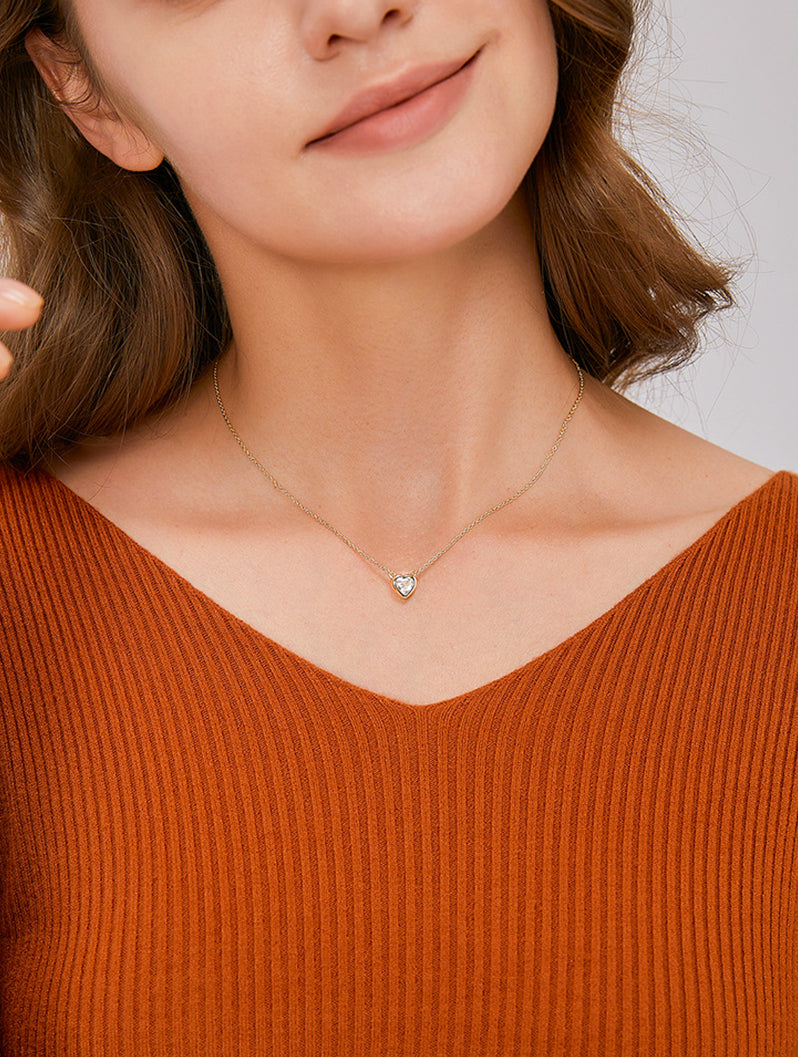 Heart Cubic Zirconia Choker Necklace