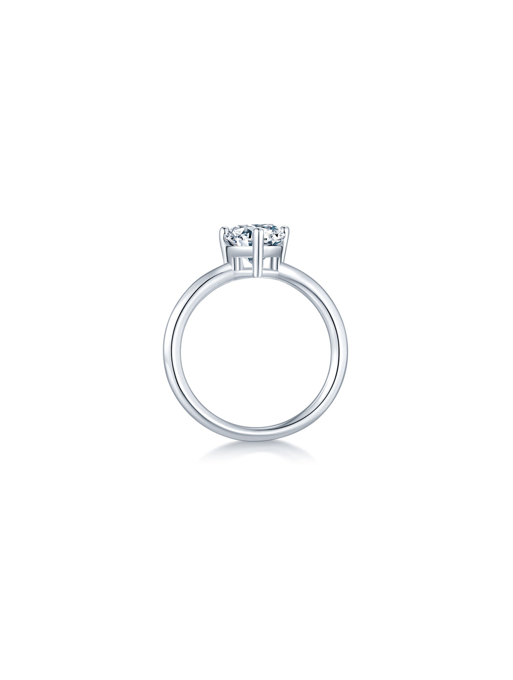 Classic Pear Moissanite Solitaire Ring