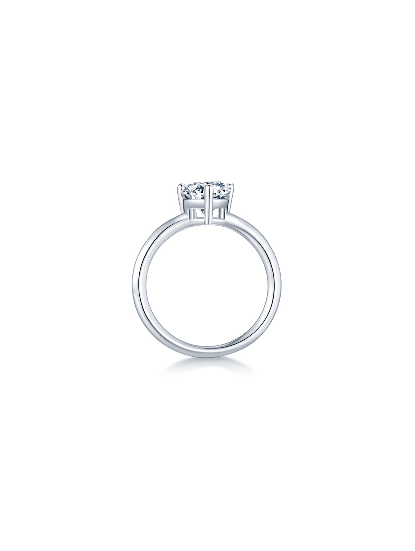 Classic Pear Moissanite Solitaire Ring