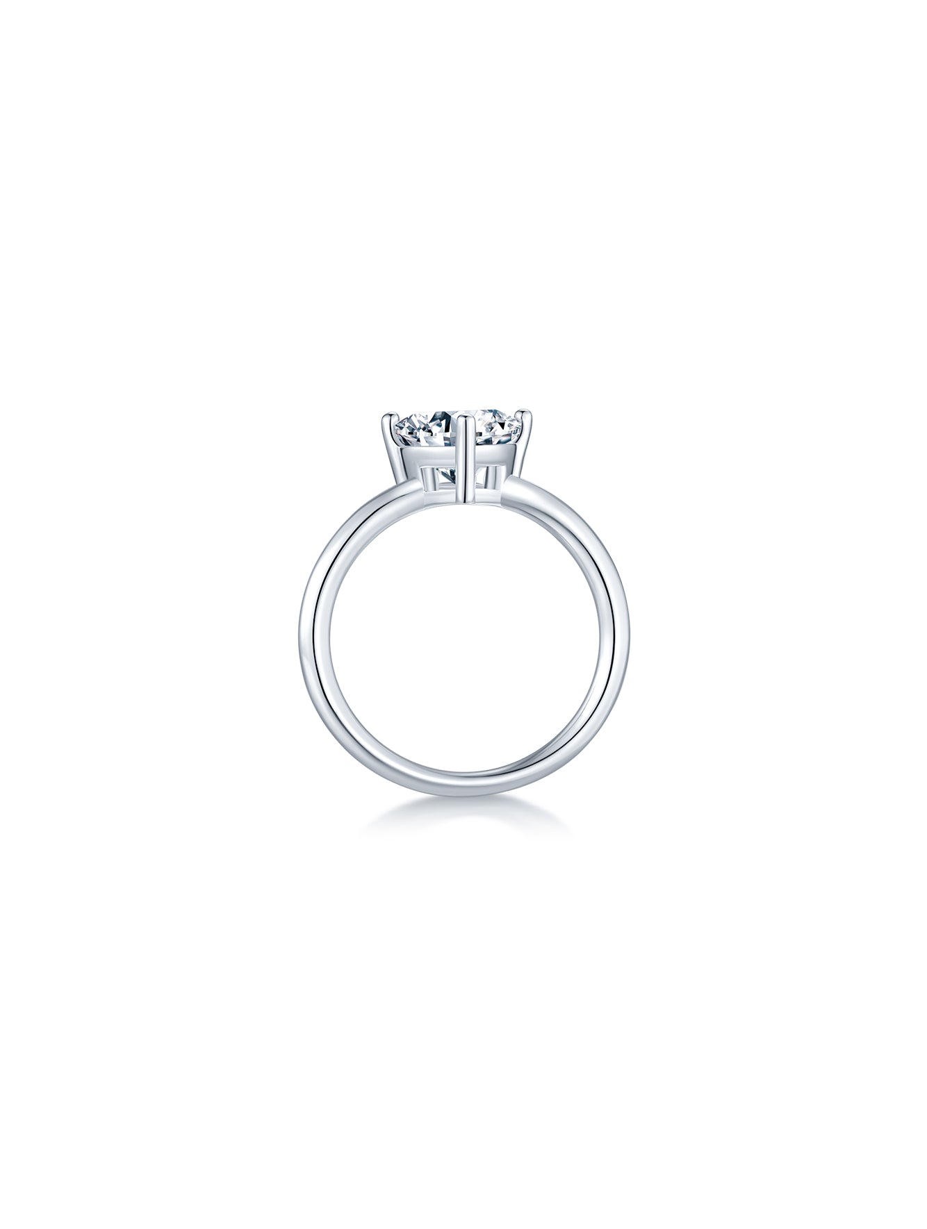 Classic Trillion Cut Moissanite Solitaire Ring