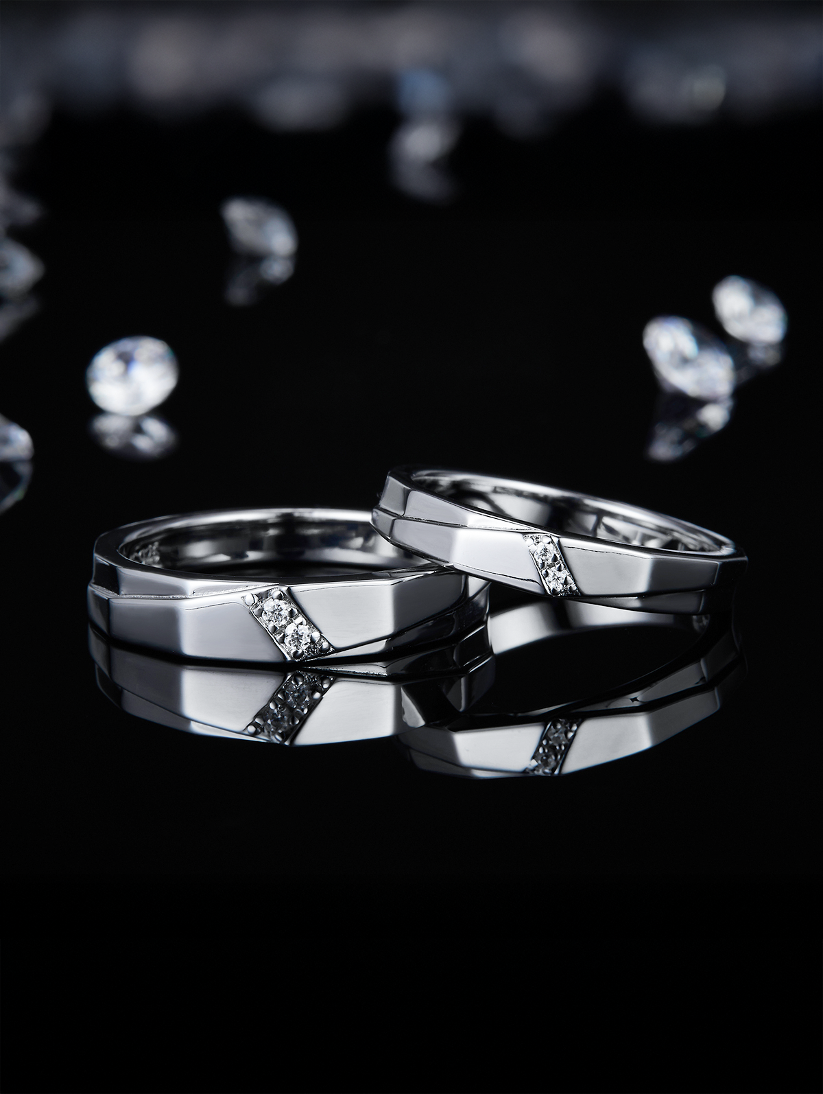 Men's Minimalist Moissanite Promise Band Ring