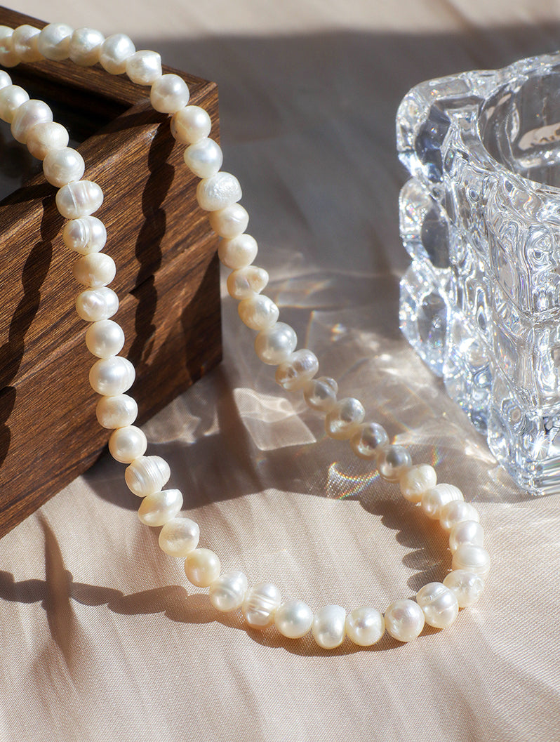 Freshwater Pearl Beaded Choker Necklace