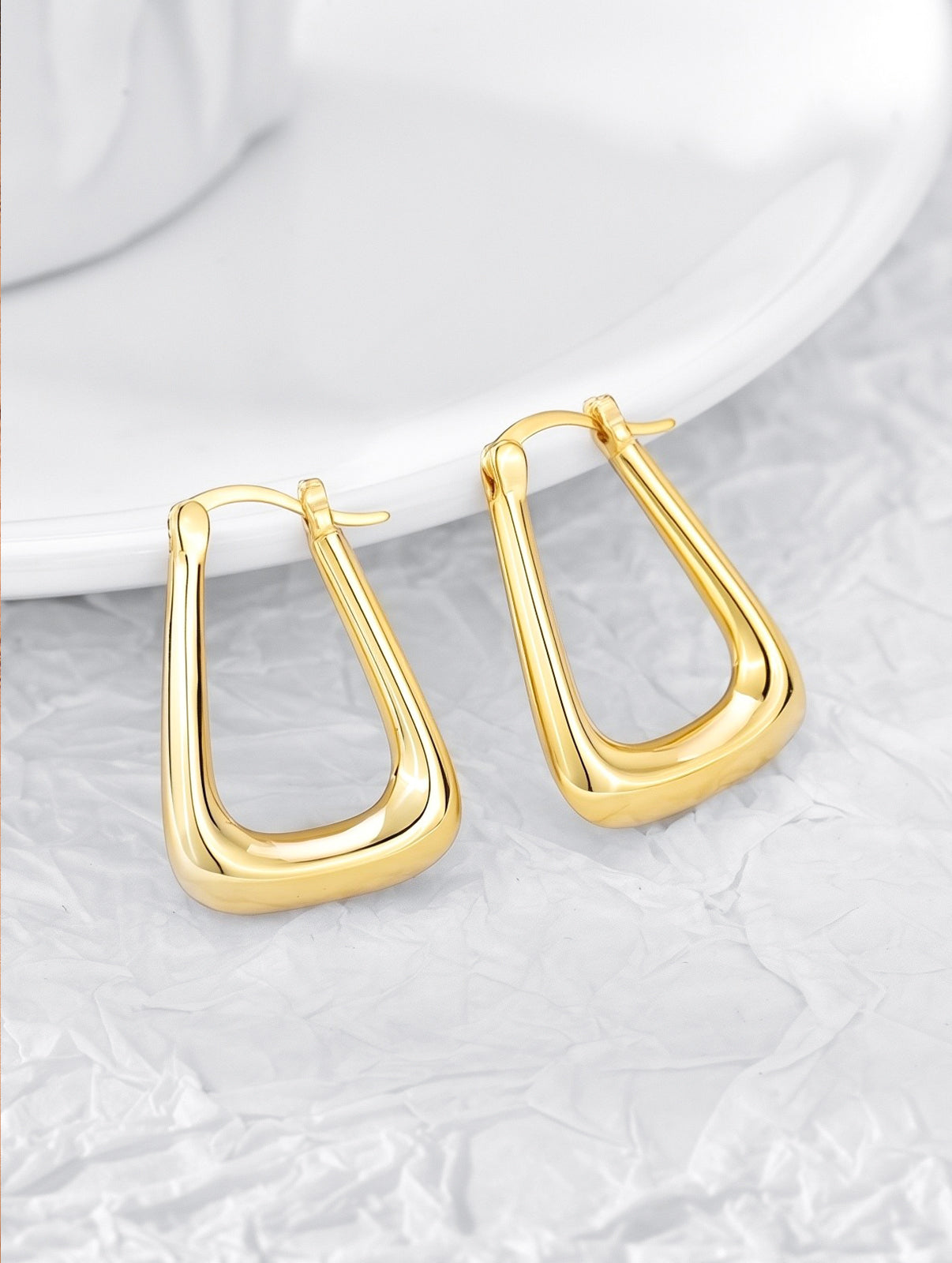 Bold Triangle Hoop Earrings