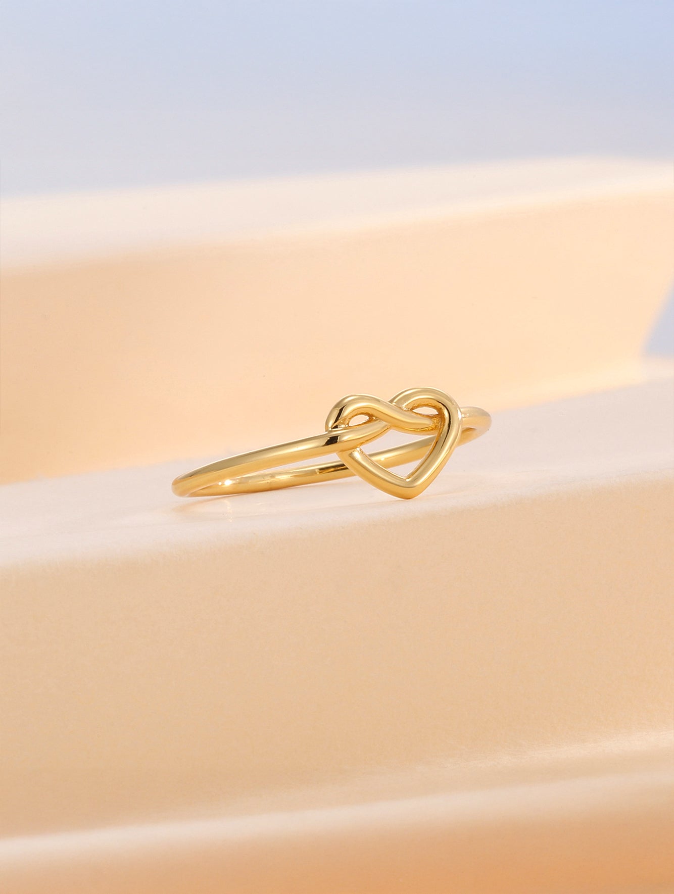 Luxury Heart Open Ring in 18K Gold-Plated Copper