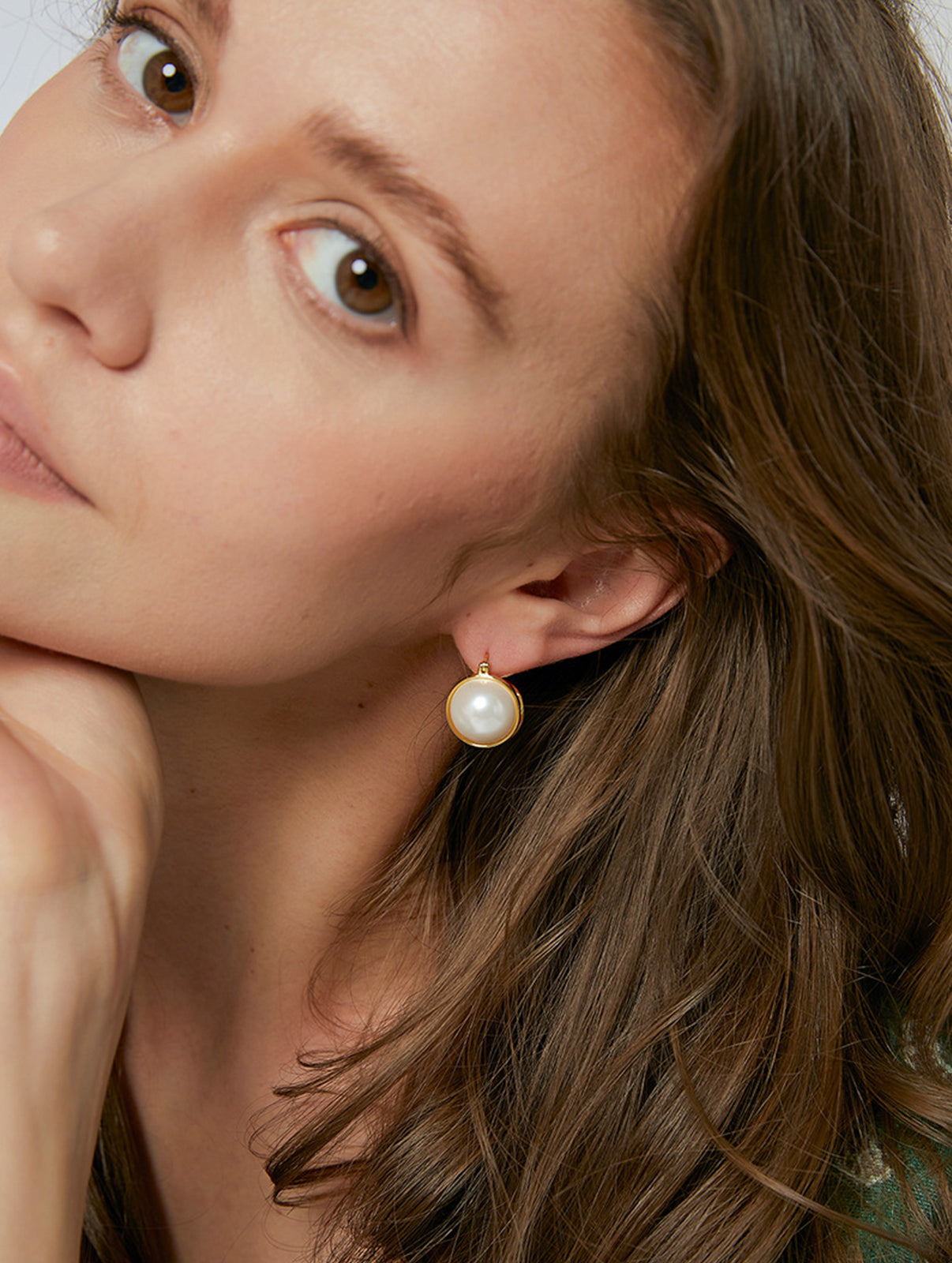 Double-Sided Faux Pearl Hoop Earrings