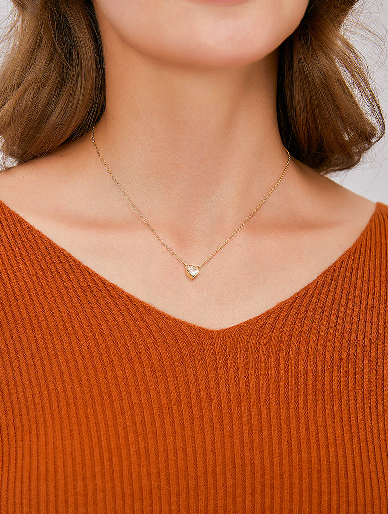 Heart Cubic Zirconia Choker Necklace