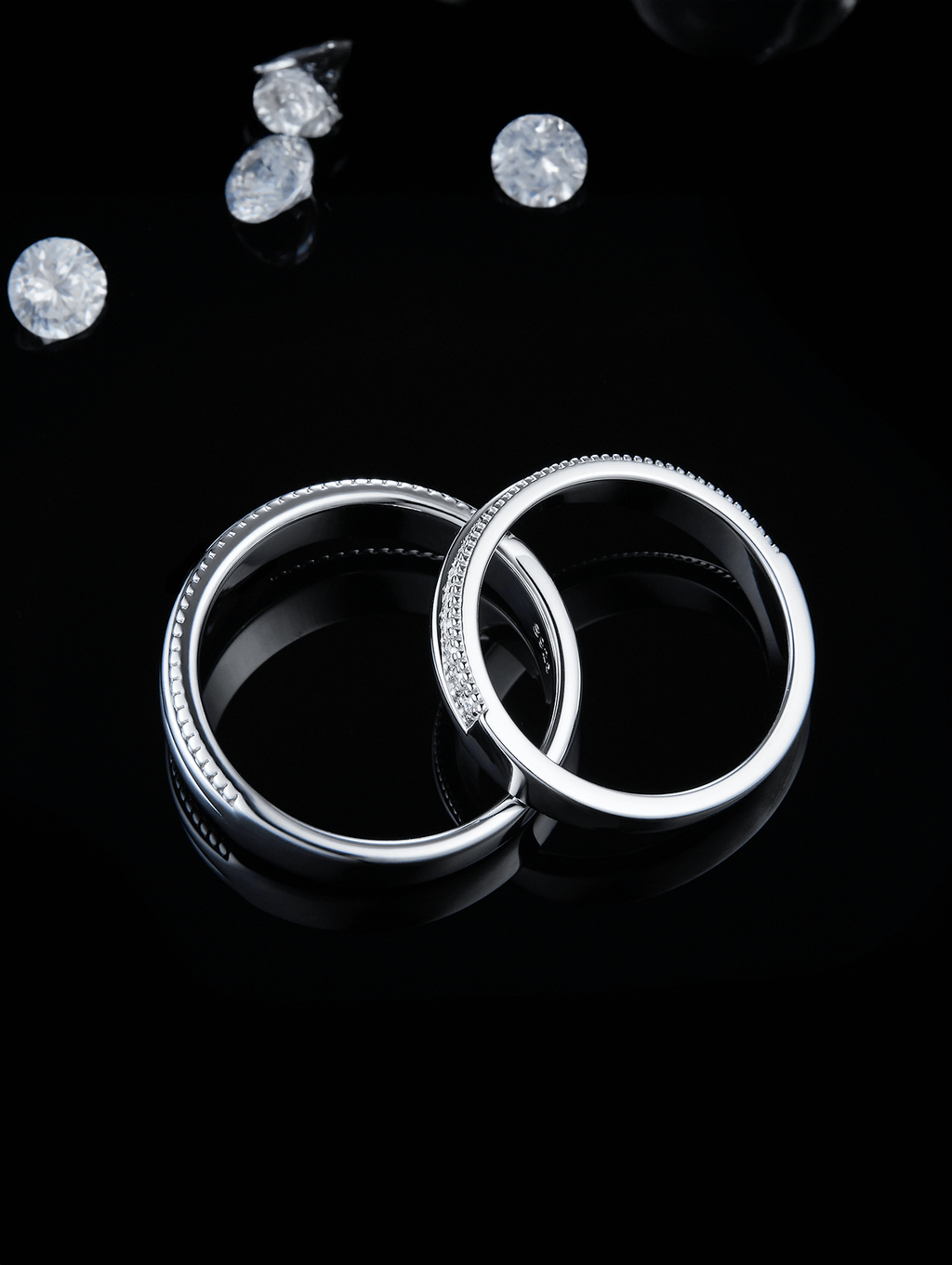 His & Hers 0.2ct Vintage-Inspired Moissanite Promise Ring Set