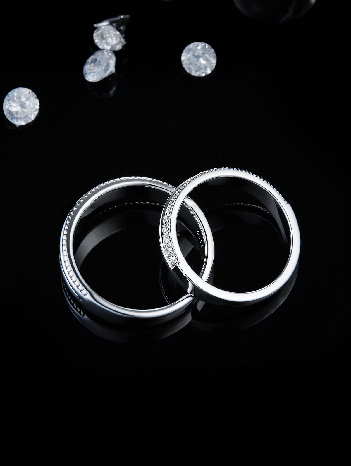 His & Hers 0.2ct Vintage-Inspired Moissanite Promise Ring Set