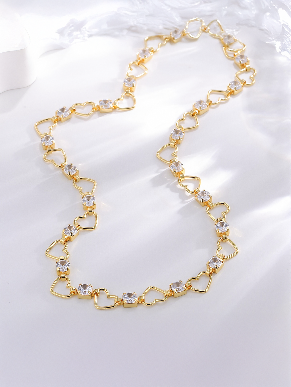 Luxe Hollow Heart Choker Necklace