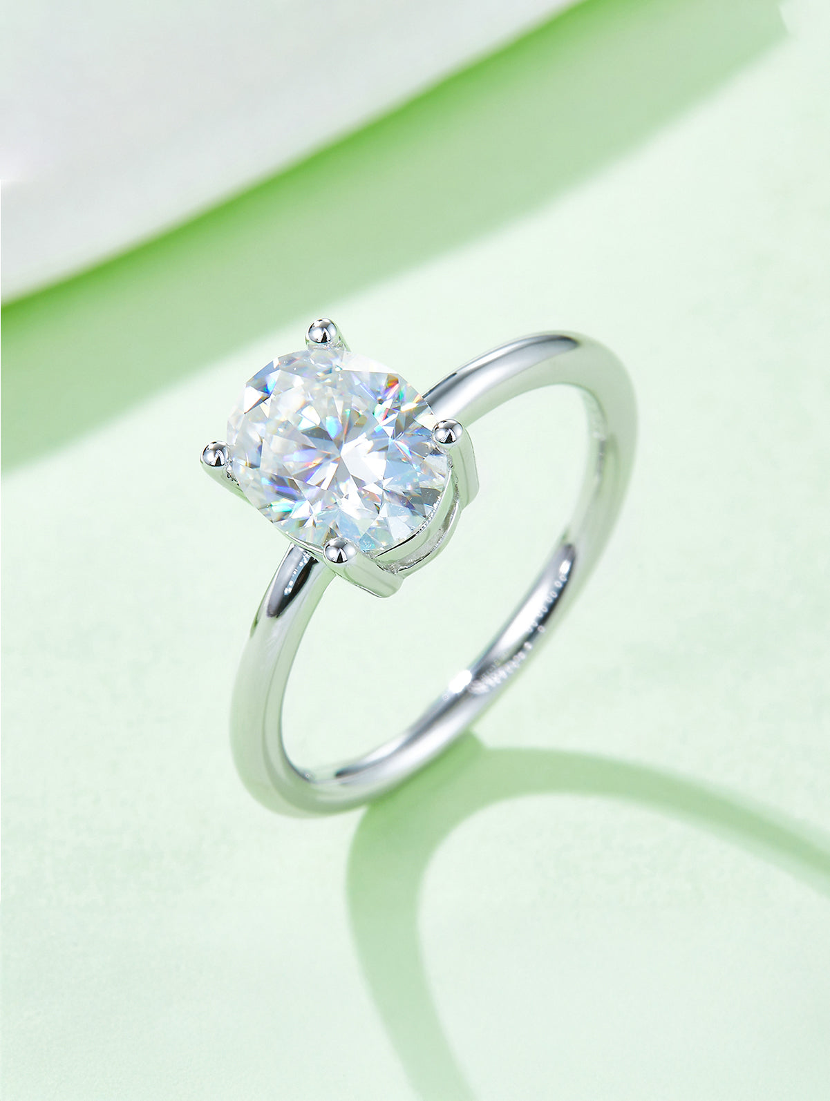 Classic Oval Moissanite Solitaire Ring
