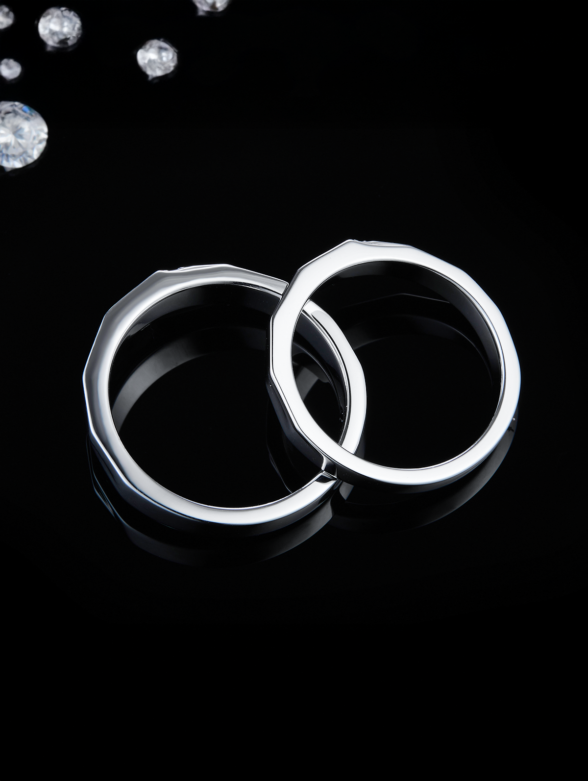 Men's Minimalist Moissanite Promise Band Ring