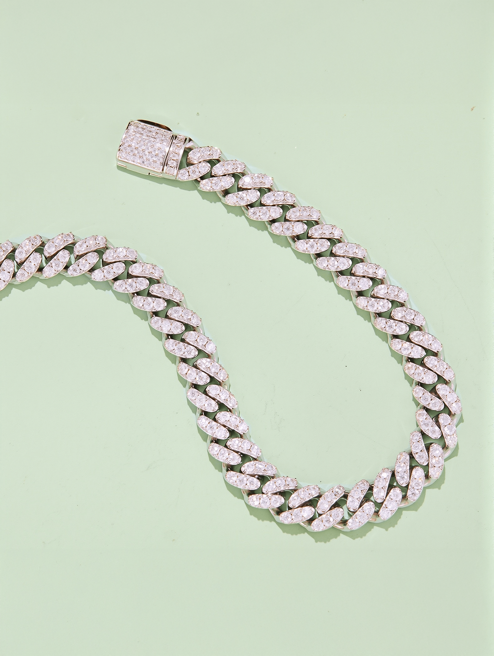 6mm Width Moissanite Cuban Link Bracelet