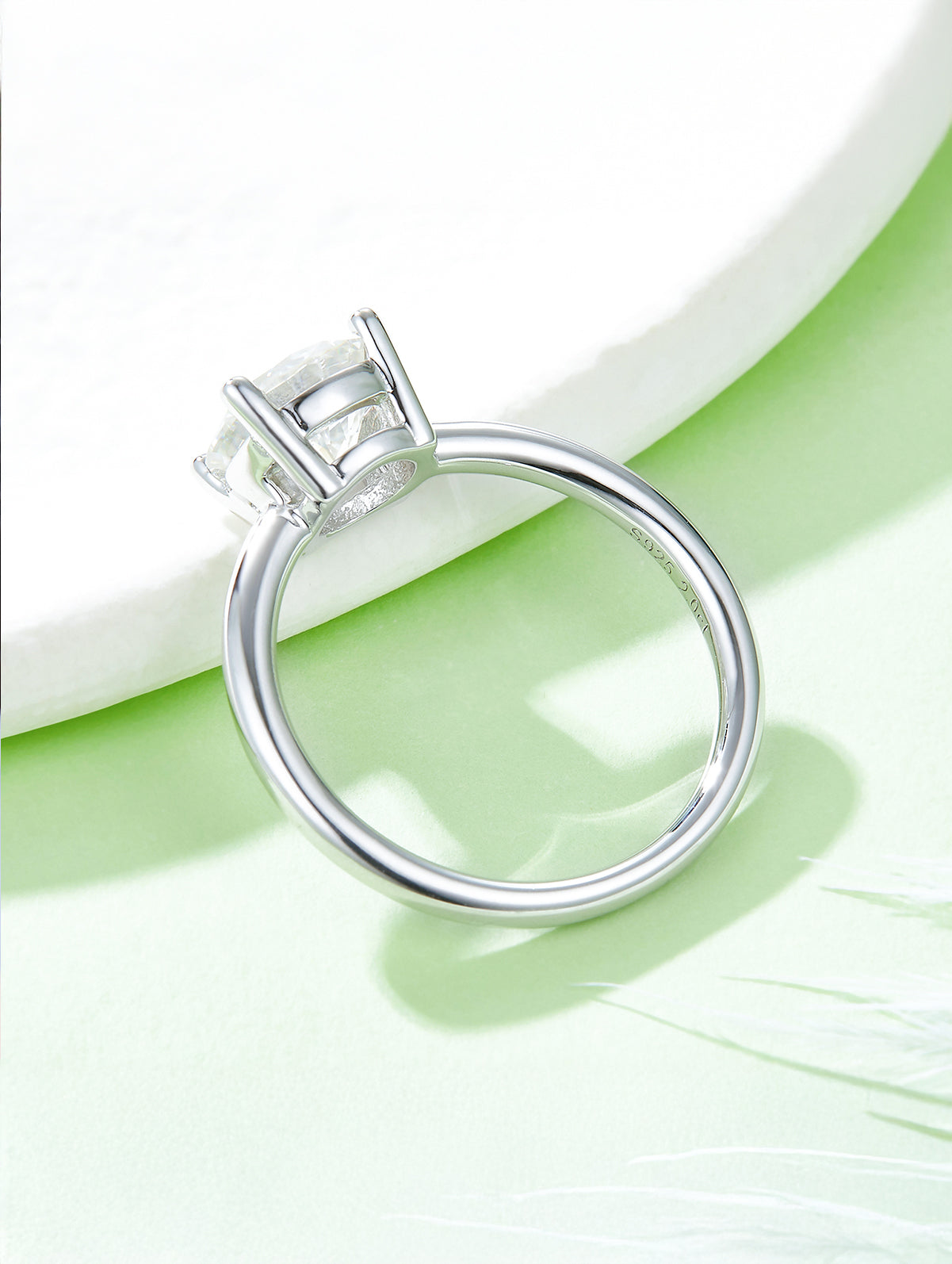 Classic Round Moissanite Solitaire Ring