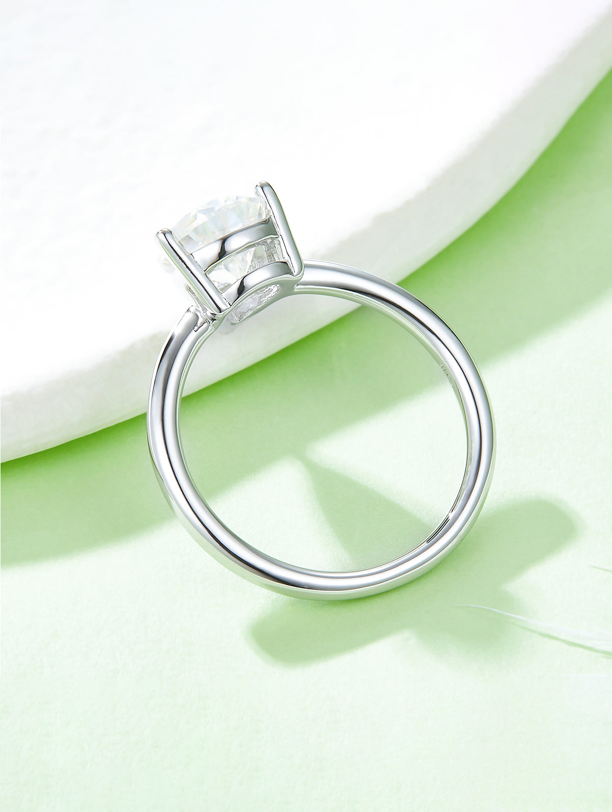 Classic Pear Moissanite Solitaire Ring