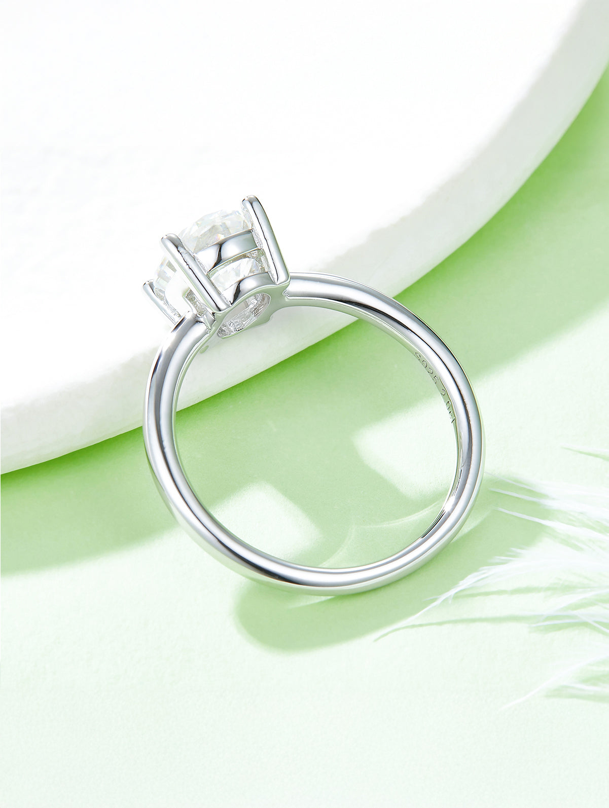 Classic Oval Moissanite Solitaire Ring