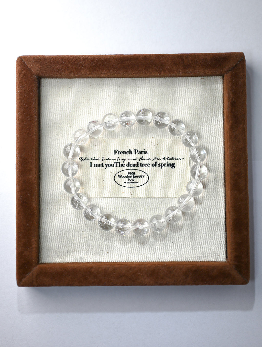 Natural White Crystal Beaded Bracelet