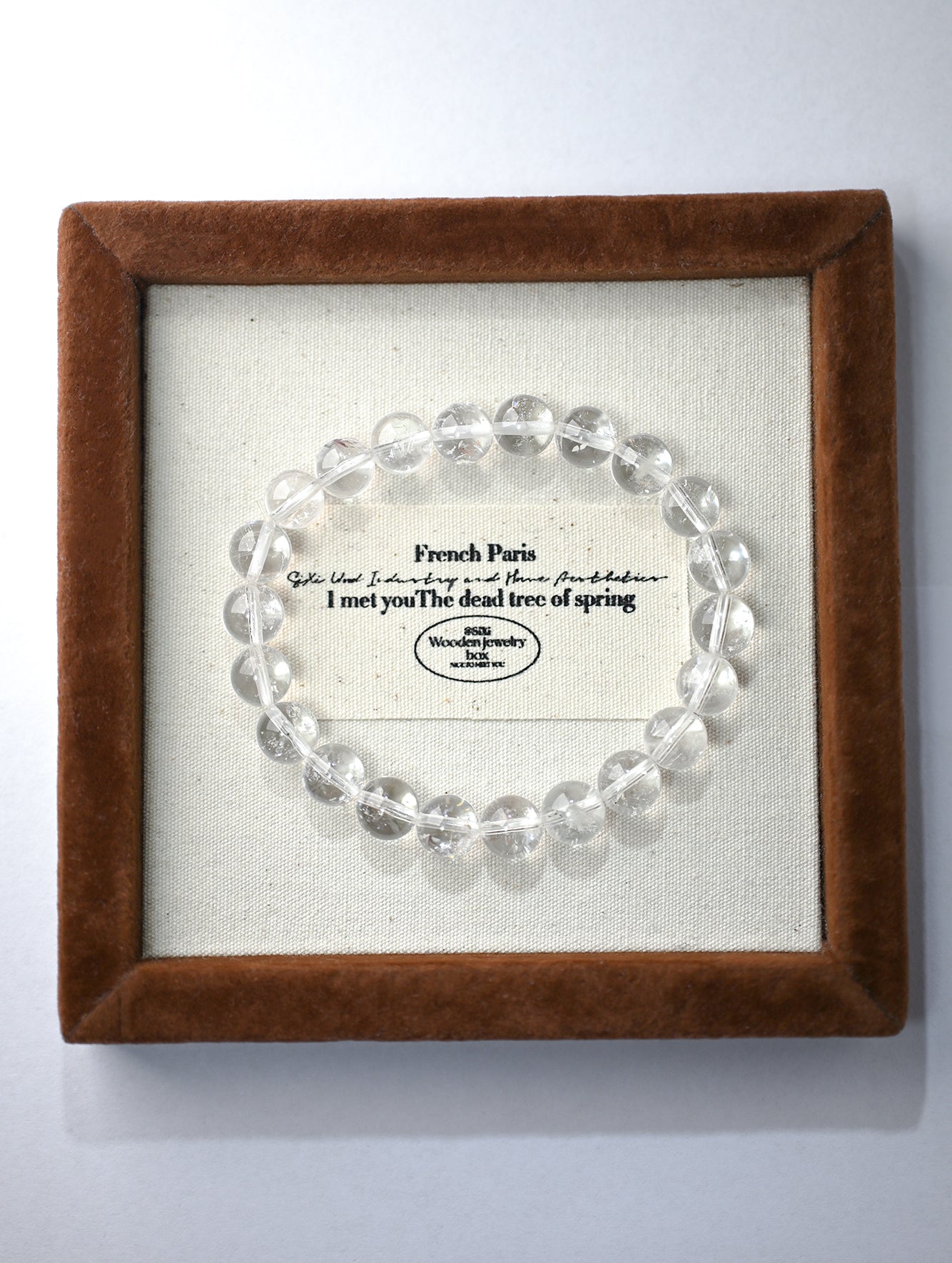Natural White Crystal Beaded Bracelet